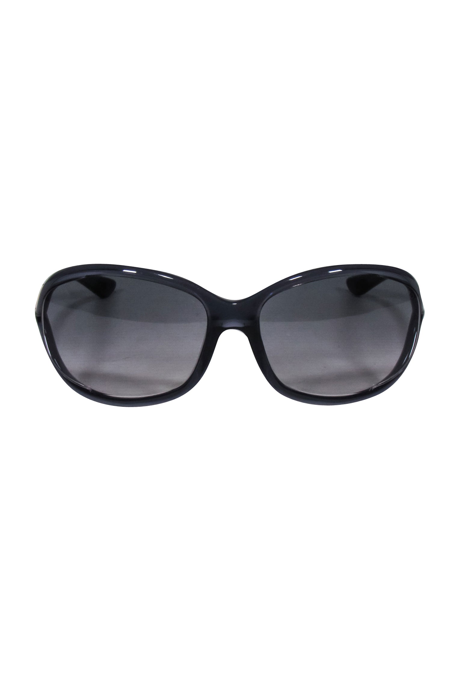 Tom Ford Translucent Dark Blue Rounded Sunglasses with Gorgeous Gold Detail