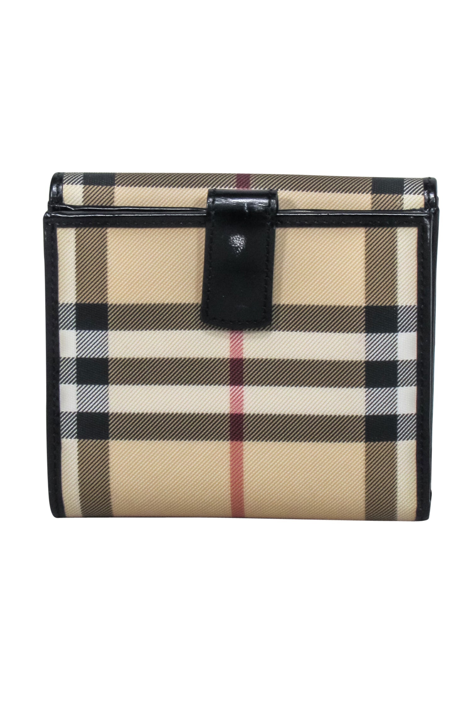 Burberry's Stunning Beige Signature Plaid Square Wallet