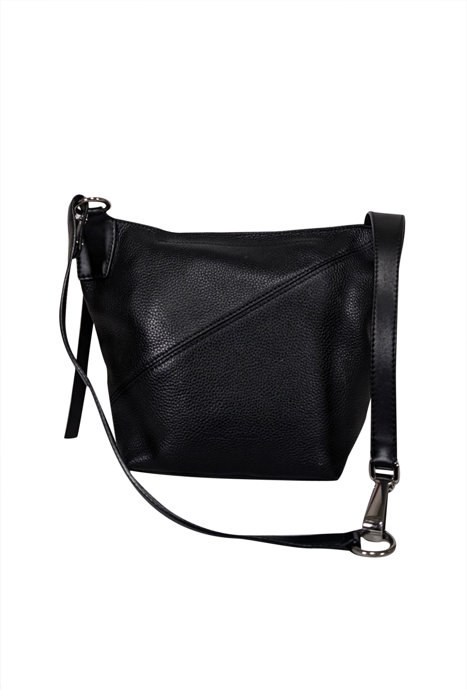 Proenza Schouler - Edgy Black Pebbled Leather Crossbody Bag