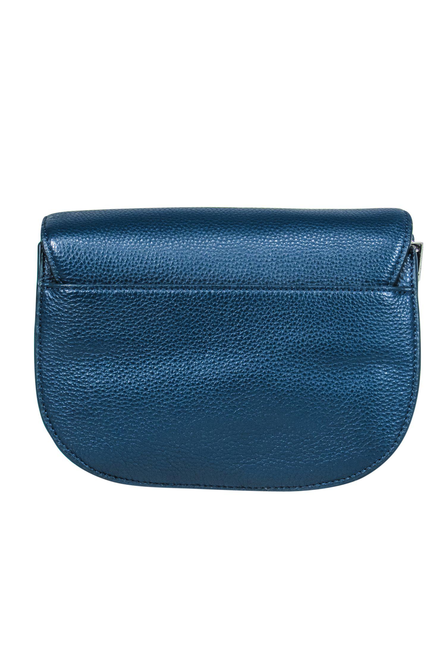 Steven Alan - Stunning Pebbled Teal Leather Crossbody Saddle Bag