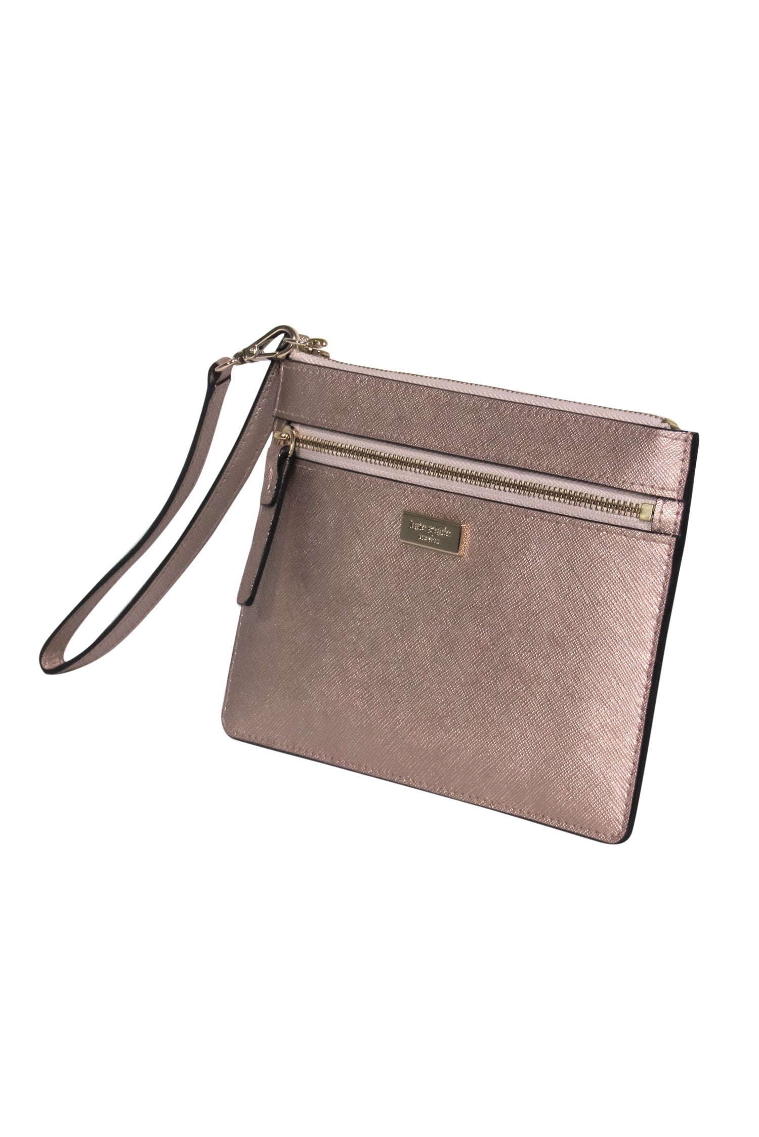 Kate Spade Rose Gold Textured Leather Newbury Lane Wristlet - A Fashionable Essential