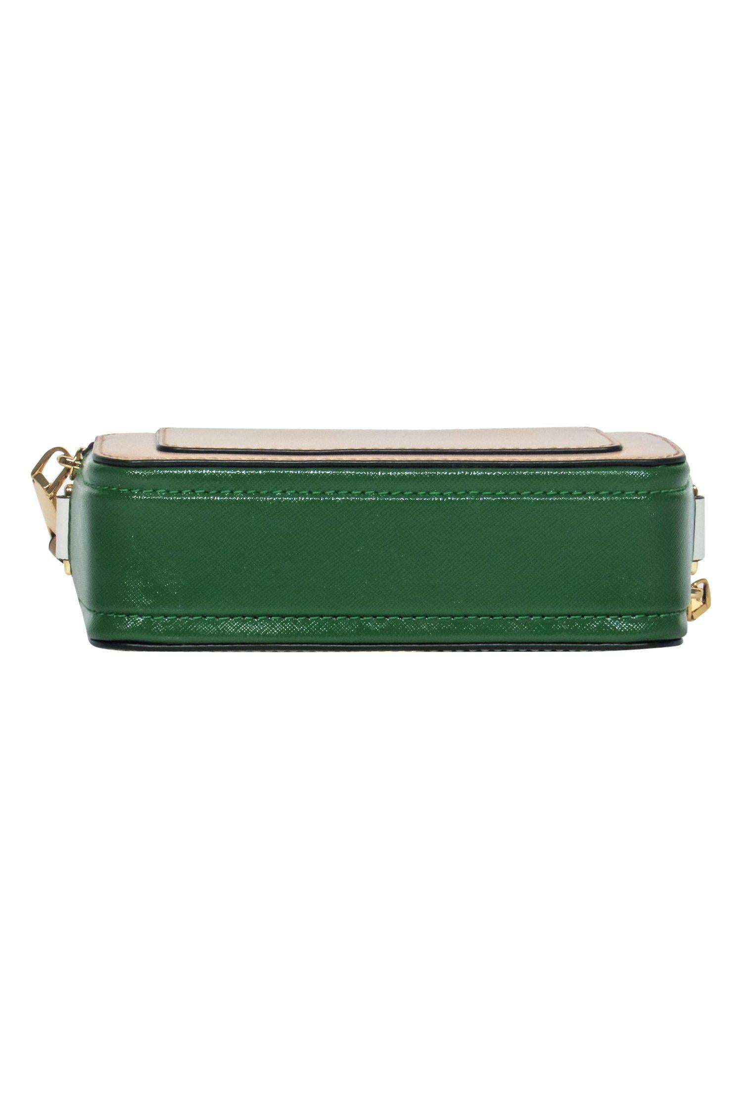Marc Jacobs Colorblock Snapshot Camera Crossbody: Tan, Green & White