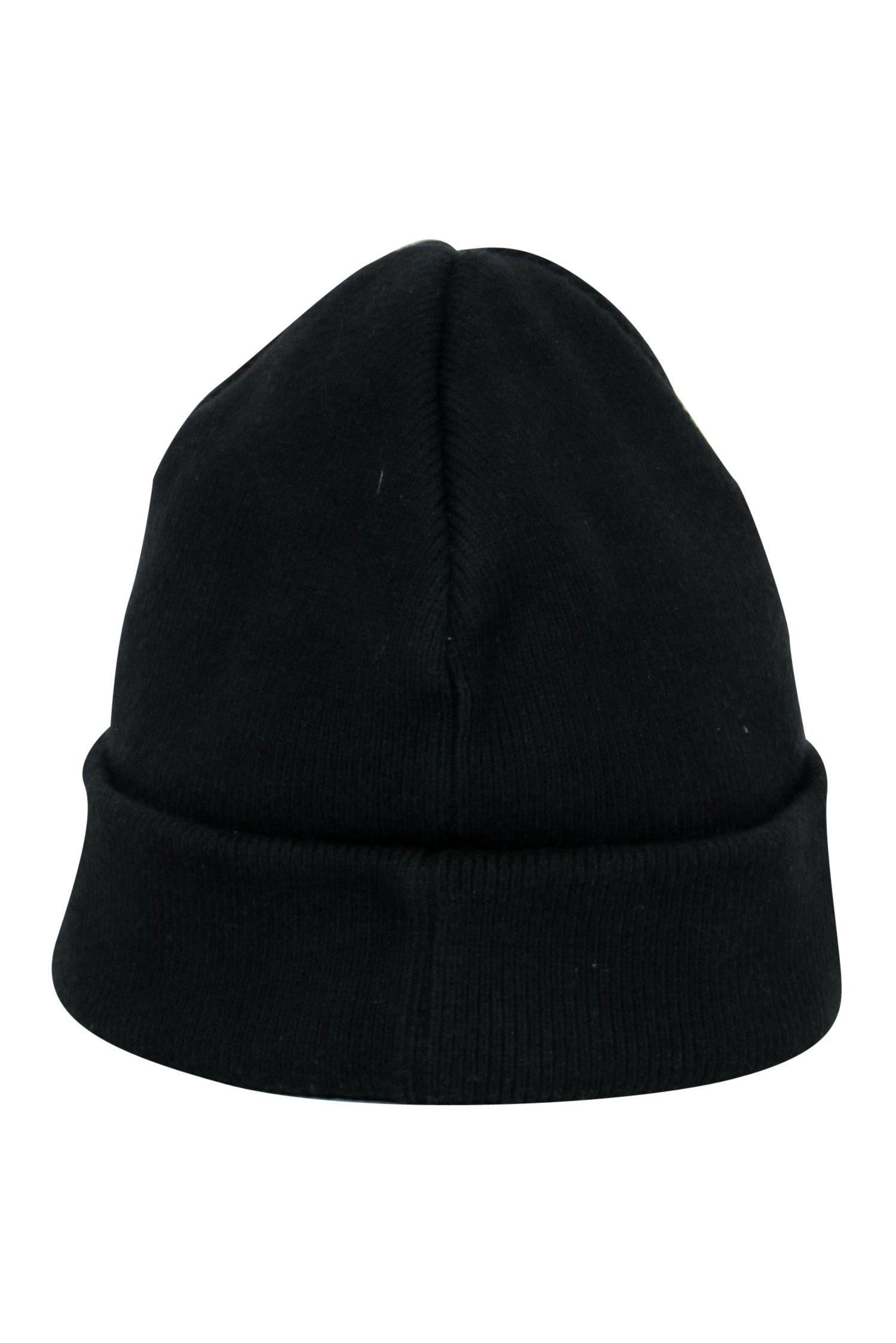 Opening Ceremony - Stylish Black Knit Beanie with Iconic Logo Patch