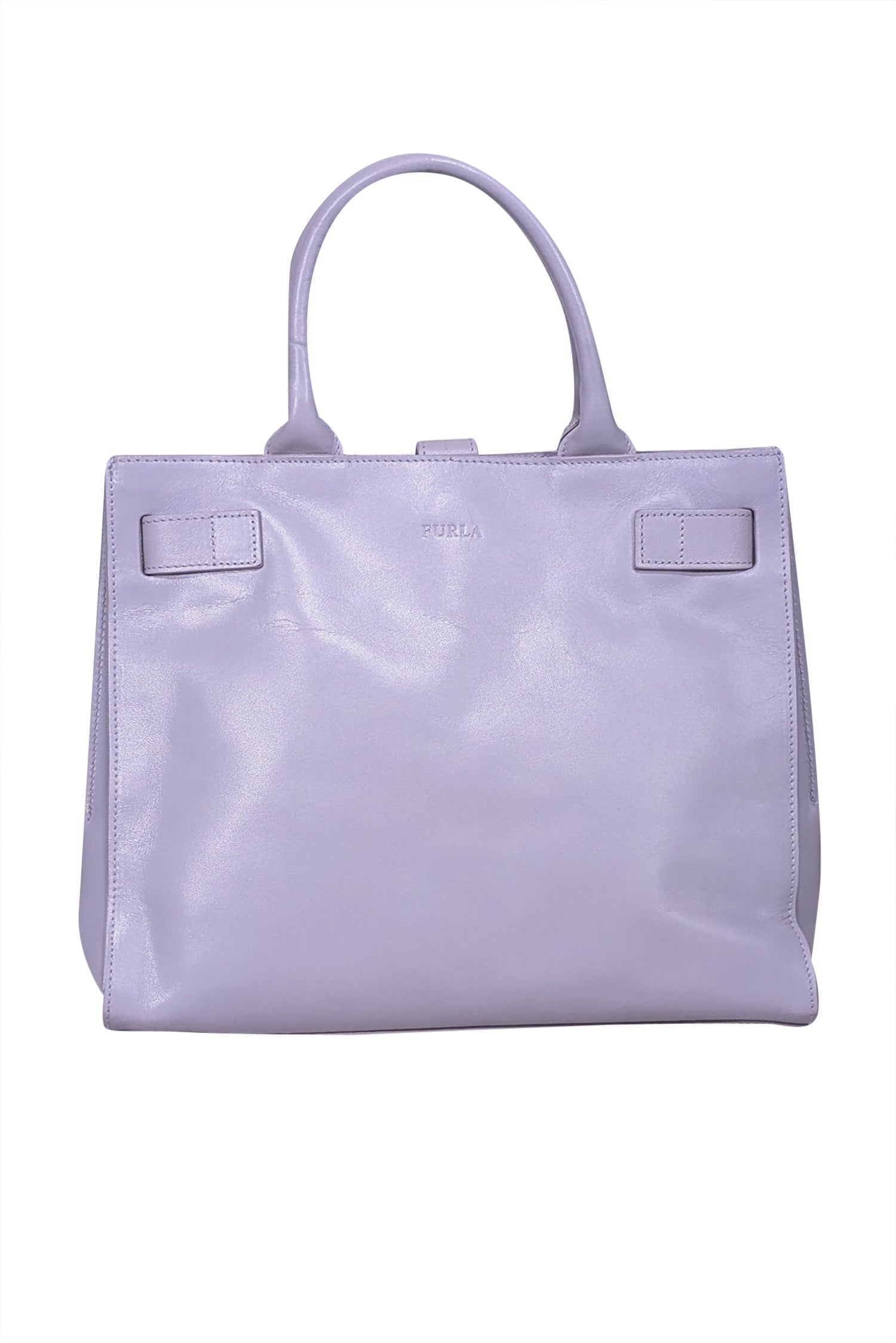 Furla - Stunning Periwinkle Leather Structured Handbag
