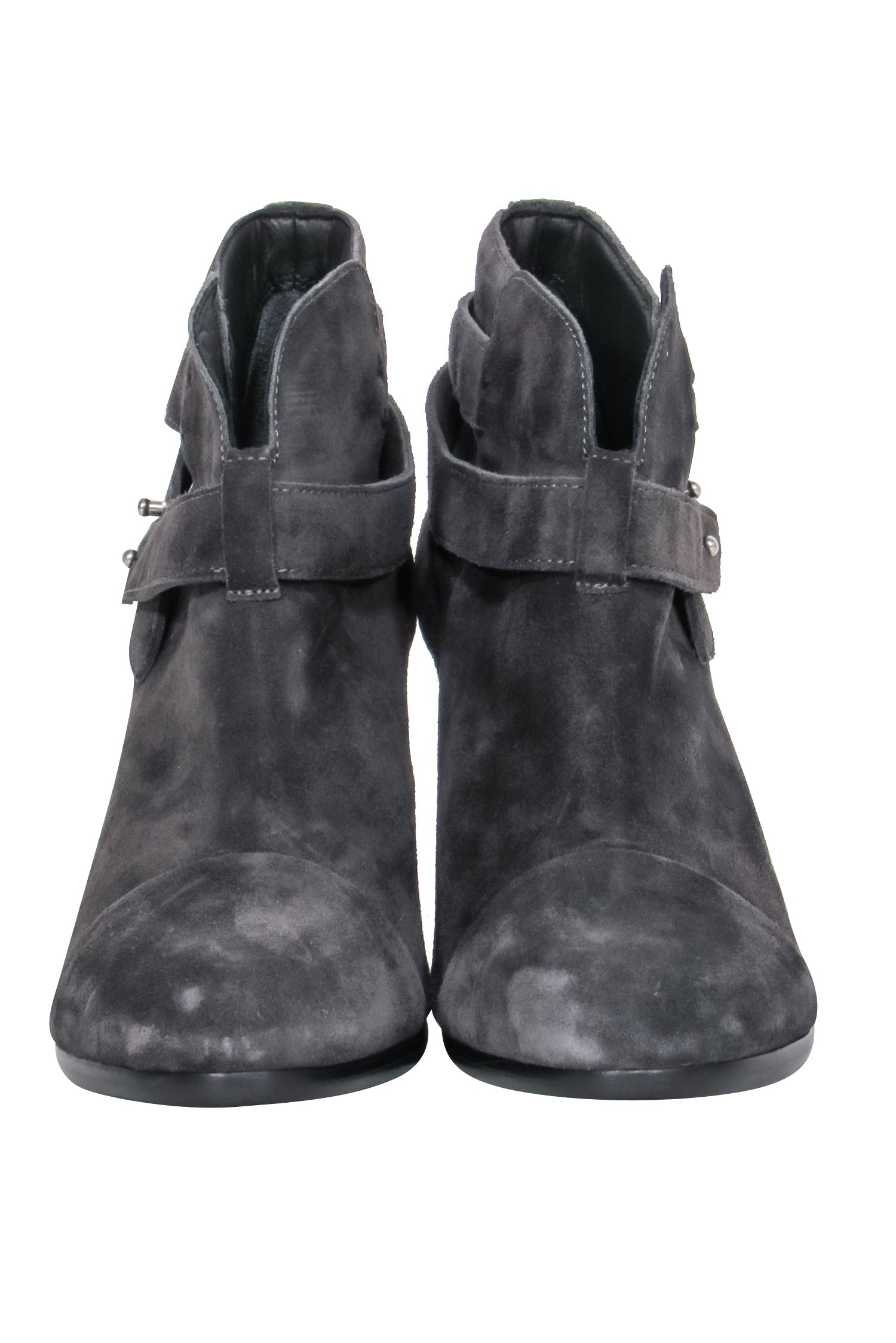 Rag & Bone Grey Suede Side Buckle Short Boots - Size 10: A Must-Have for Style Enthusiasts