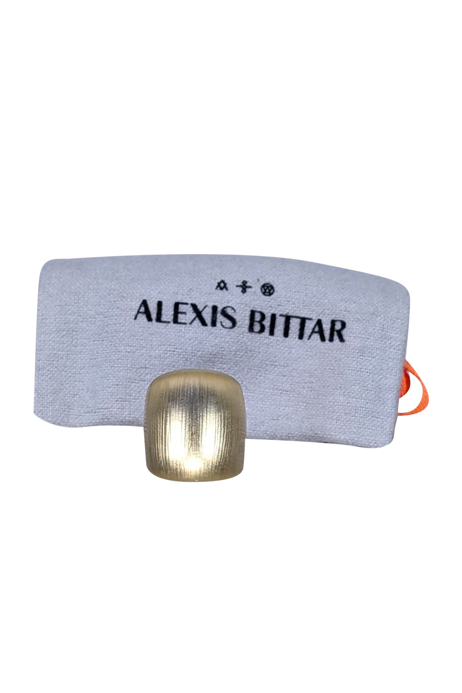Alexis Bittar's Stunning Gold Lucite Ring - Size 7