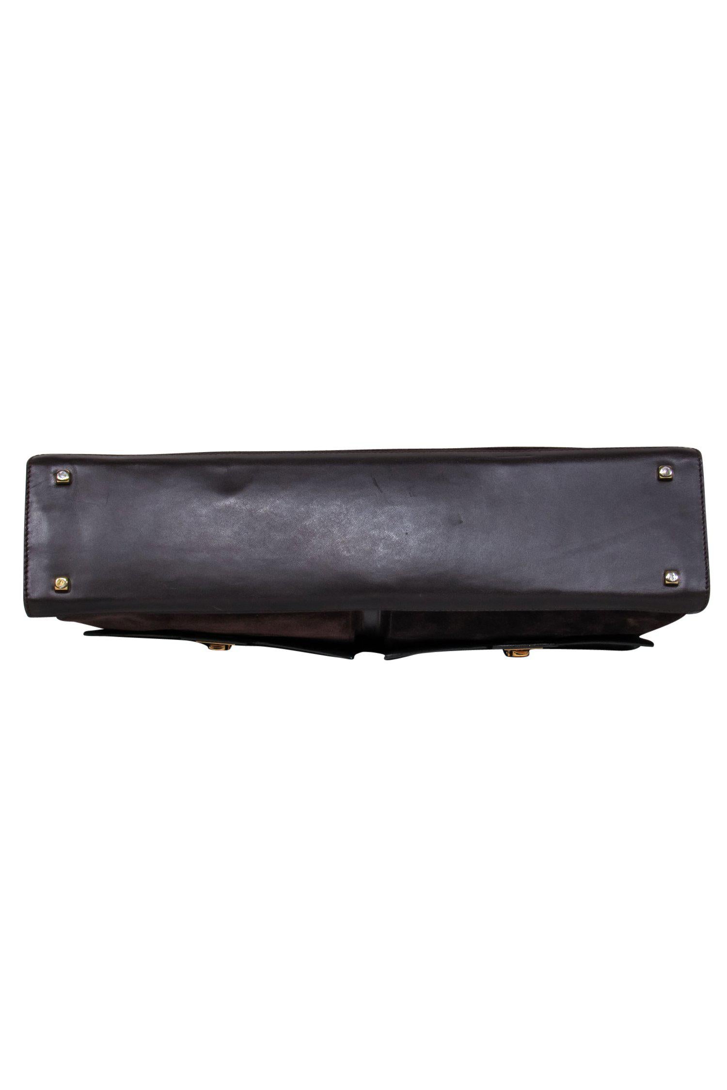 Ferragamo Vintage Brown Suede Rectangular Handbag: A Timeless Classic