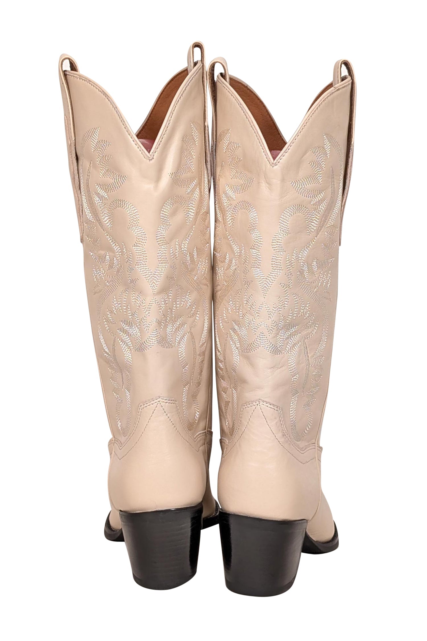 Jeffrey Campbell Cream Western Tall Boots - Size 10: A Cowgirl's Dream!
