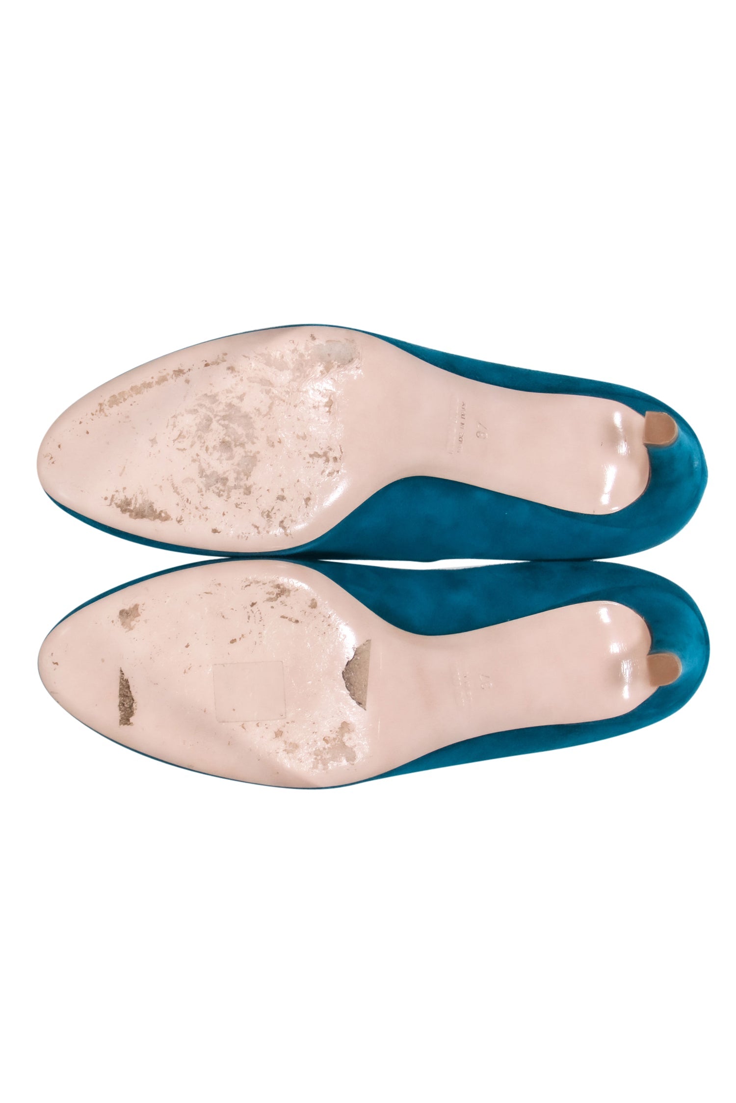 Miu Miu Teal Suede Pumps - Size 7 - A Fashion Statement