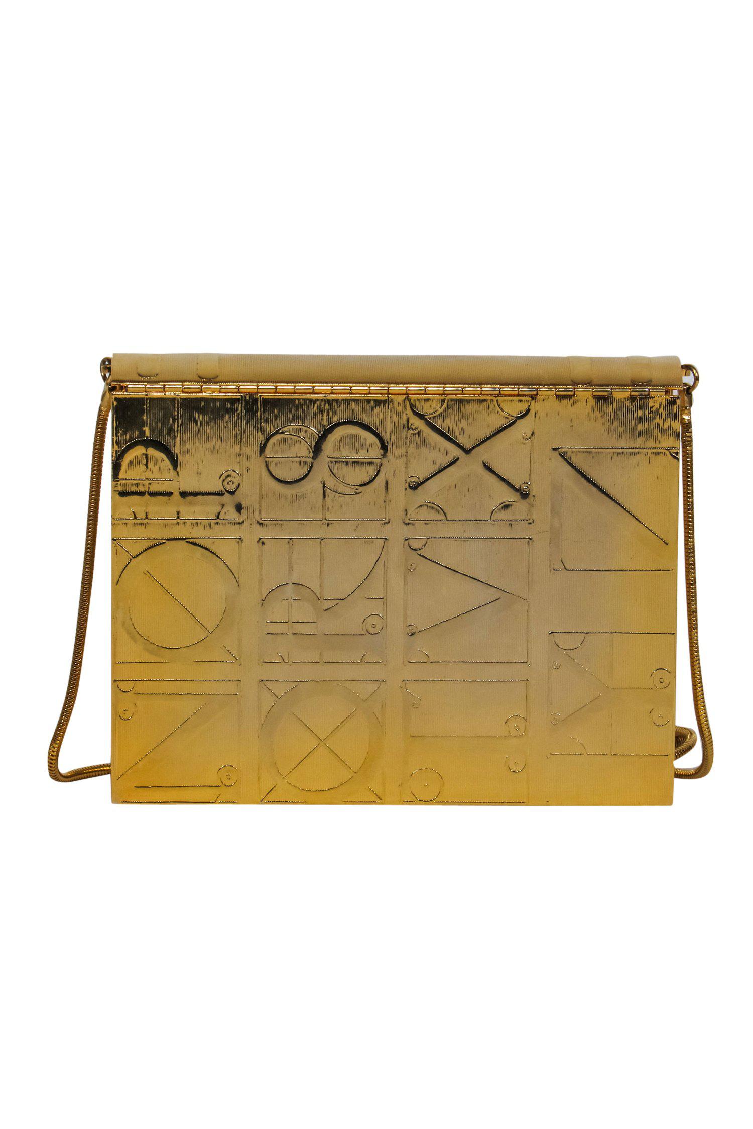 Paloma Picasso Vintage Gold Alphabet-Embossed Book Crossbody Bag: A Fashion Statement