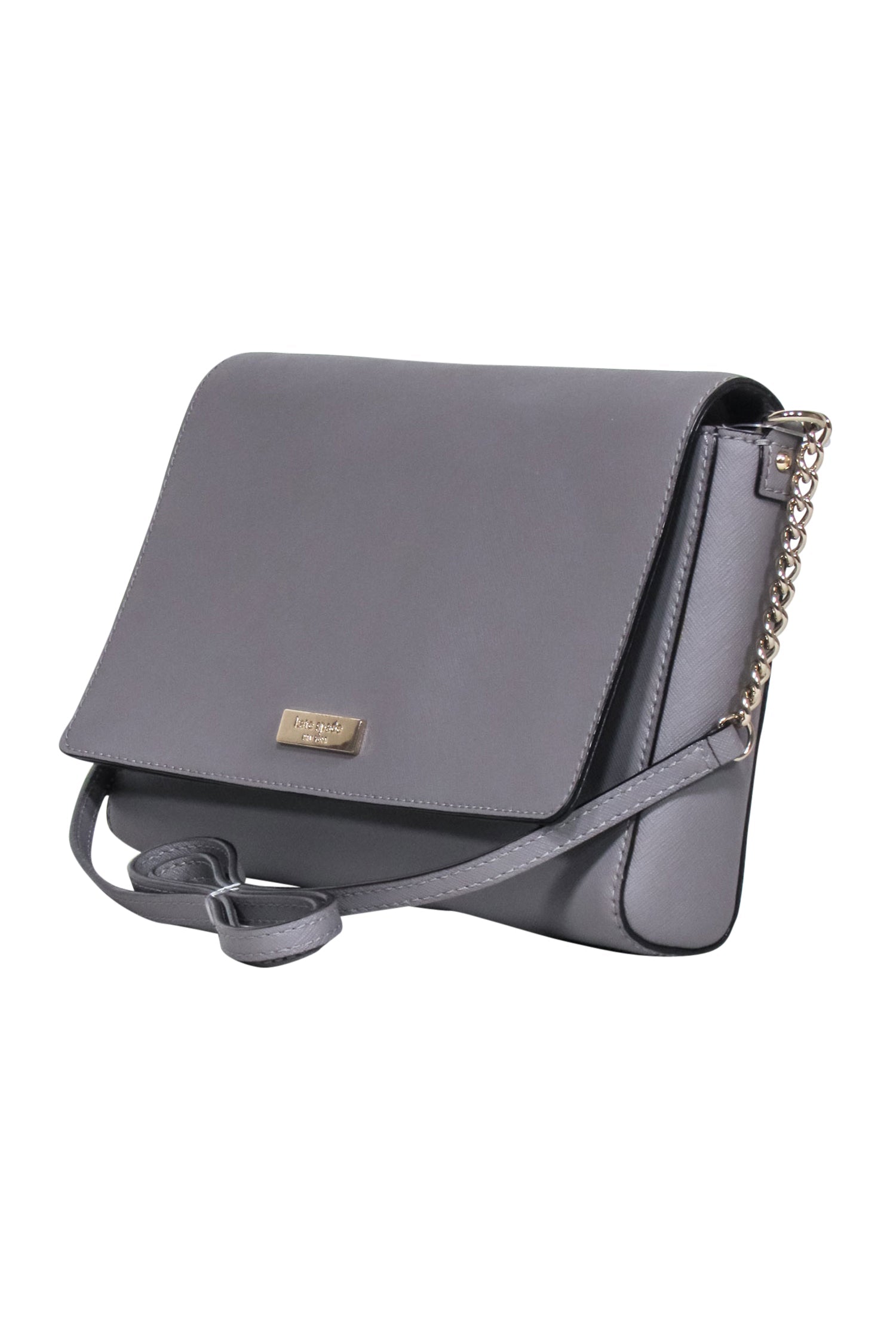 Kate Spade Grey Leather Fold-Over Crossbody Bag: A Timeless Classic