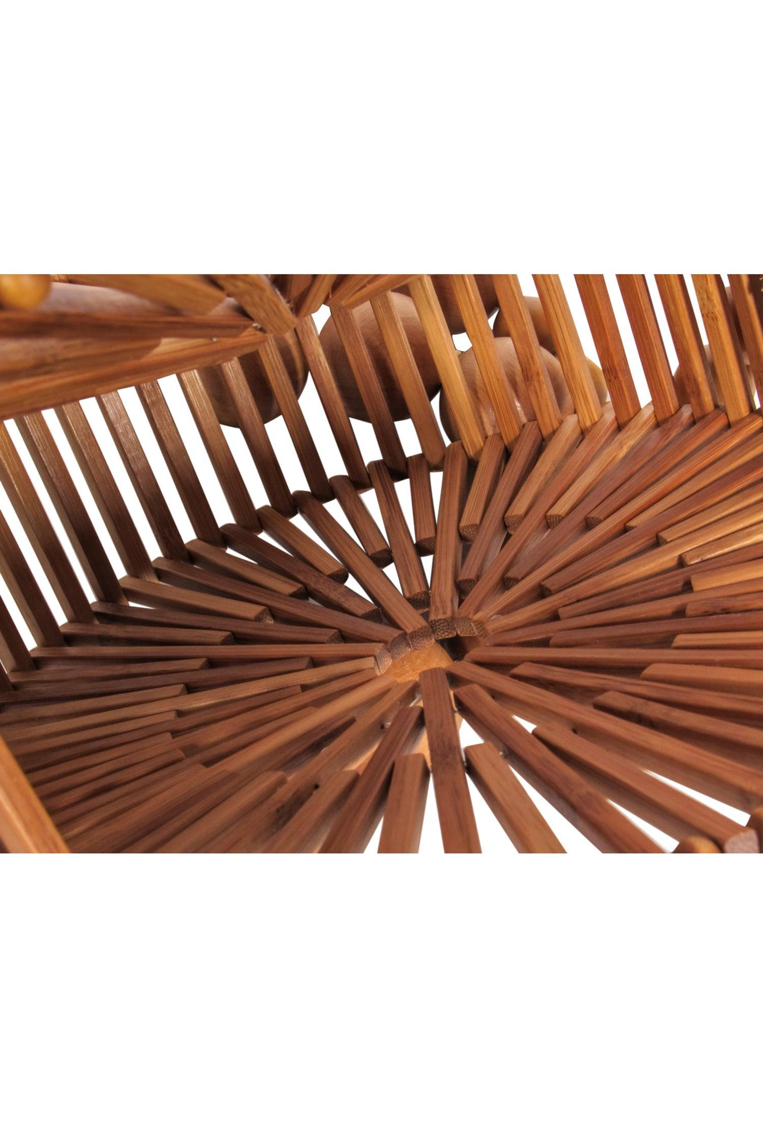 Cult Gaia's Stunning Tan Wooden Round Shoulder Bag for Summer