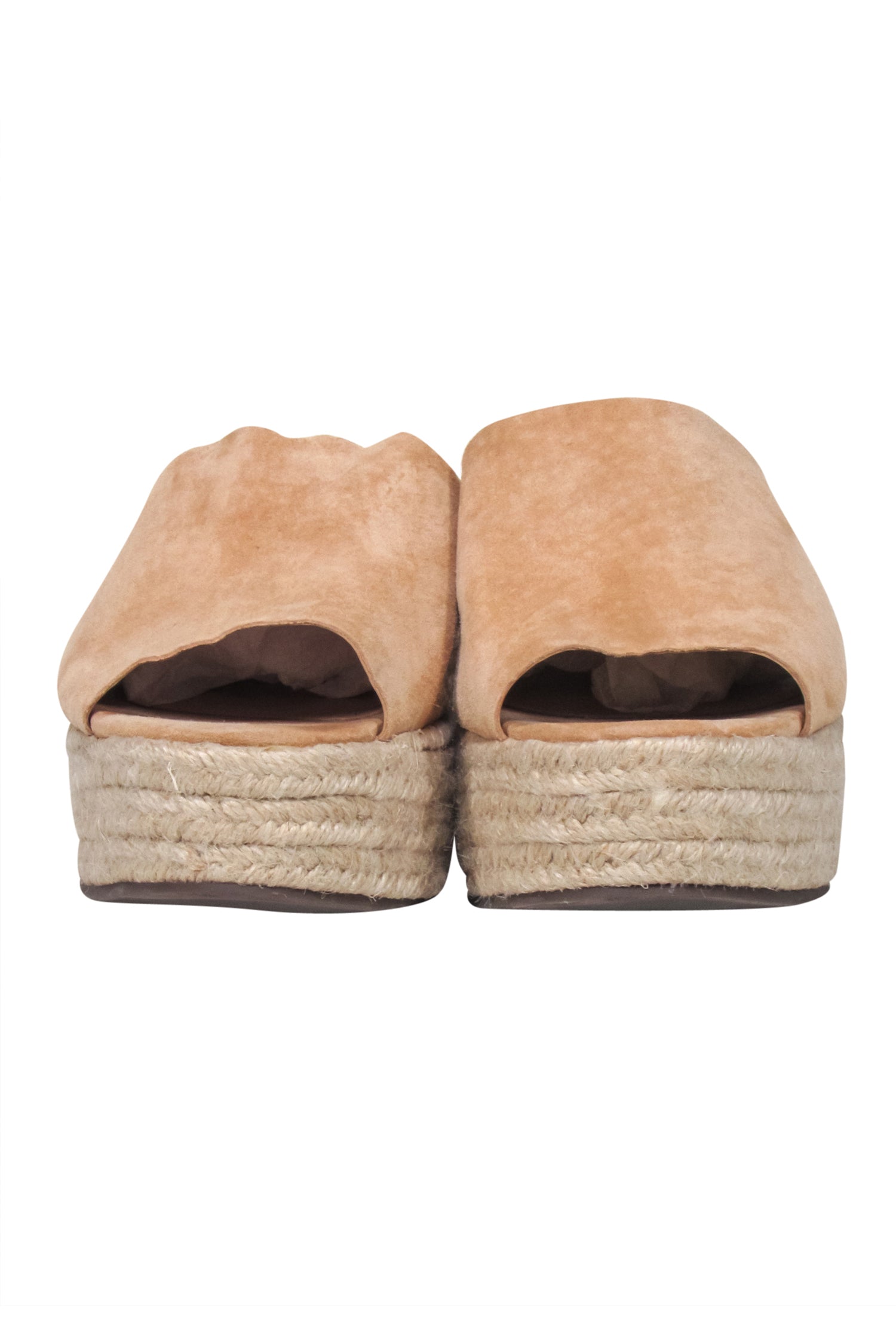 Schutz Tan Thanlia Platform Espadrilles - Size 8: Beach-Ready Style!