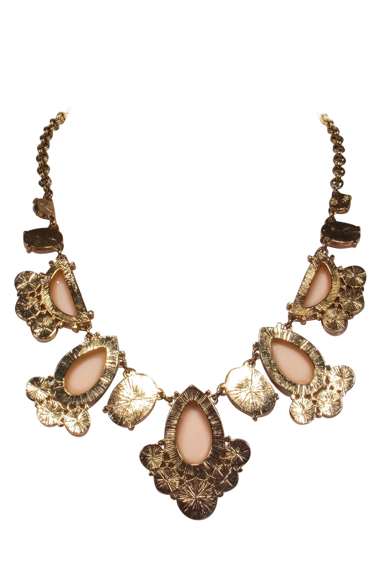 Kate Spade - Stunning Light Pink & Gold Faux Gem Statement Necklace