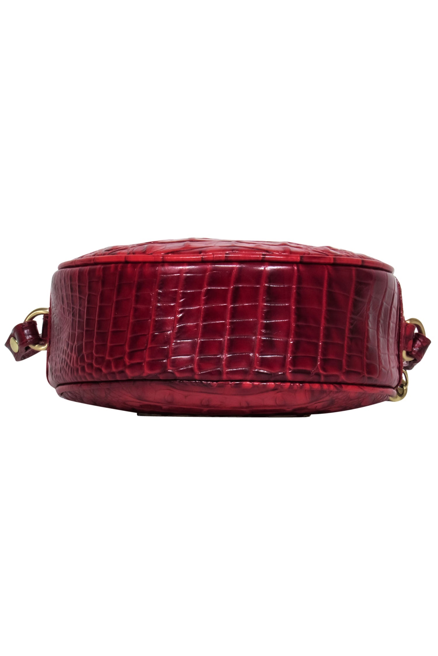 Brahmin's Stunning Red Croc Embossed Circle Crossbody Bag