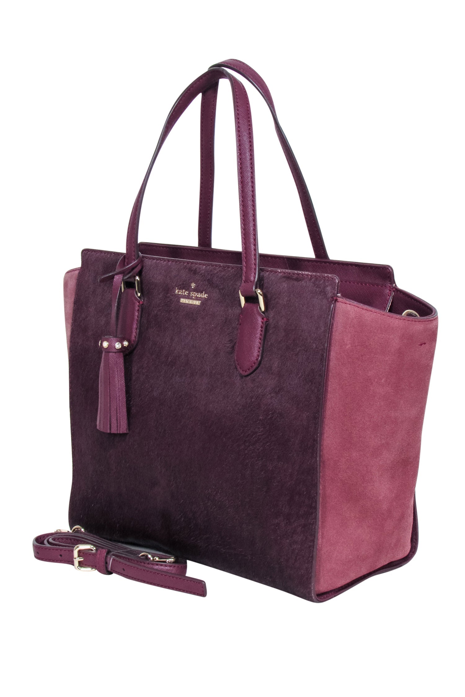 Kate Spade - Gorgeous Deep Plum Calf Hair Hadlee Tote