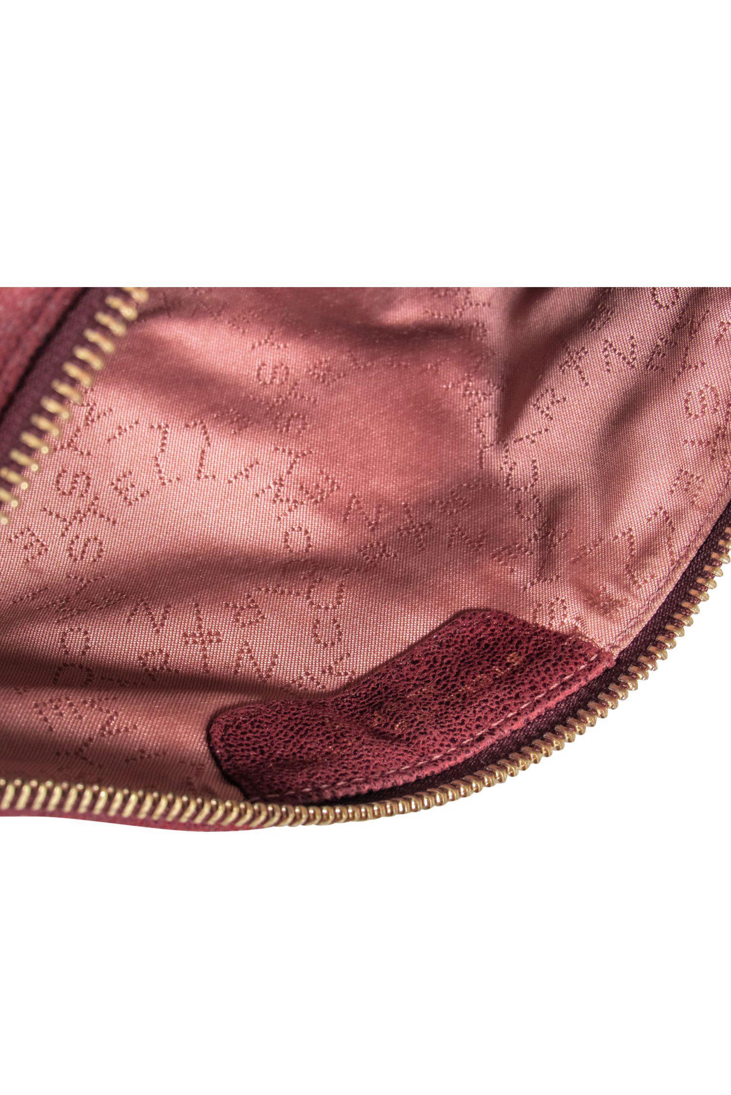 Stella McCartney - Must-Have Burgundy Vegan Suede Falabella Mini Handbag with Chain Strap