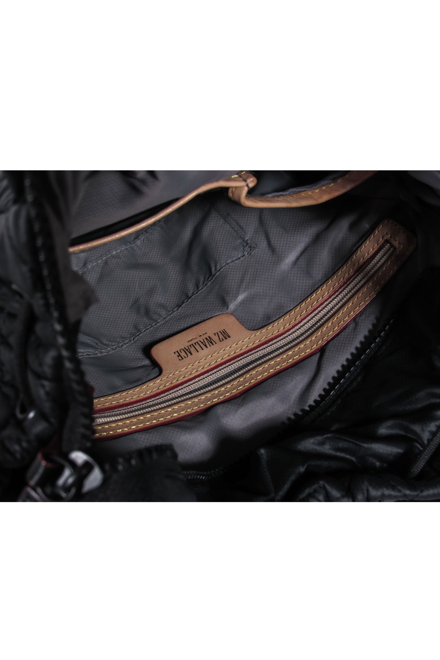 MZ Wallace - Stylish Black Quilted Nylon Drawstring Backpack for Urban Adventures