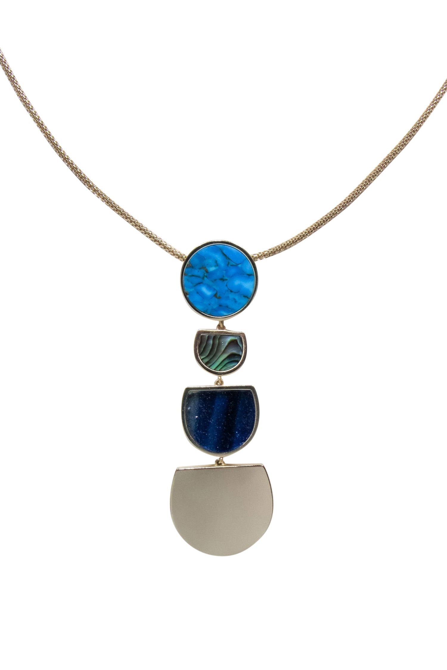 Kendra Scott - Stunning Turquoise & Blue Gold 'Luna' Pendant Necklace