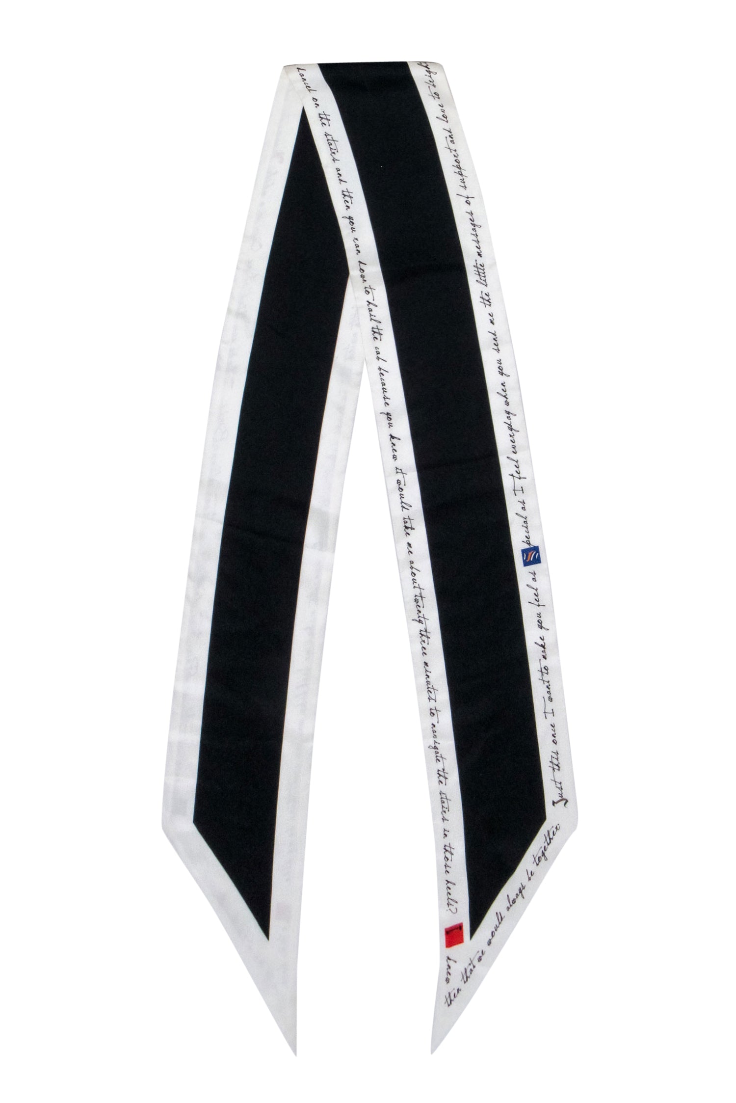 Foundrae - Stunning Black & White 100% Silk Scarf