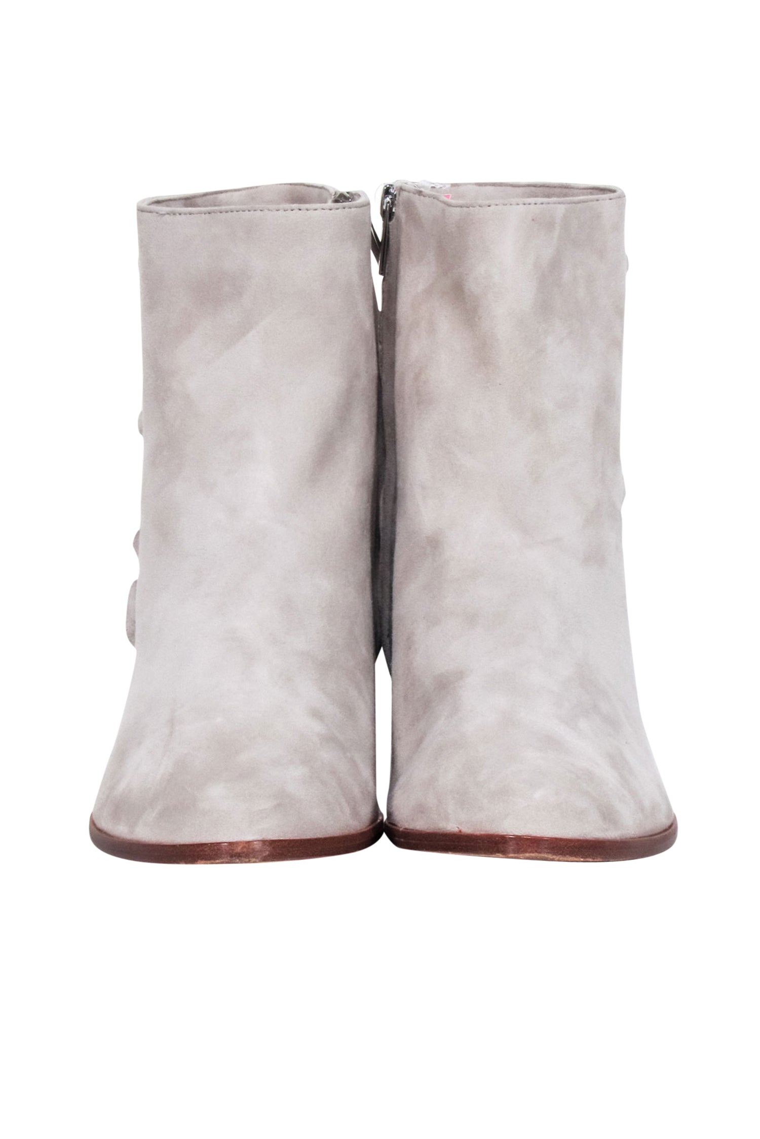 Joie Beige Ruffle Trim Short Booties - Size 9.5: Irresistible Fashion!