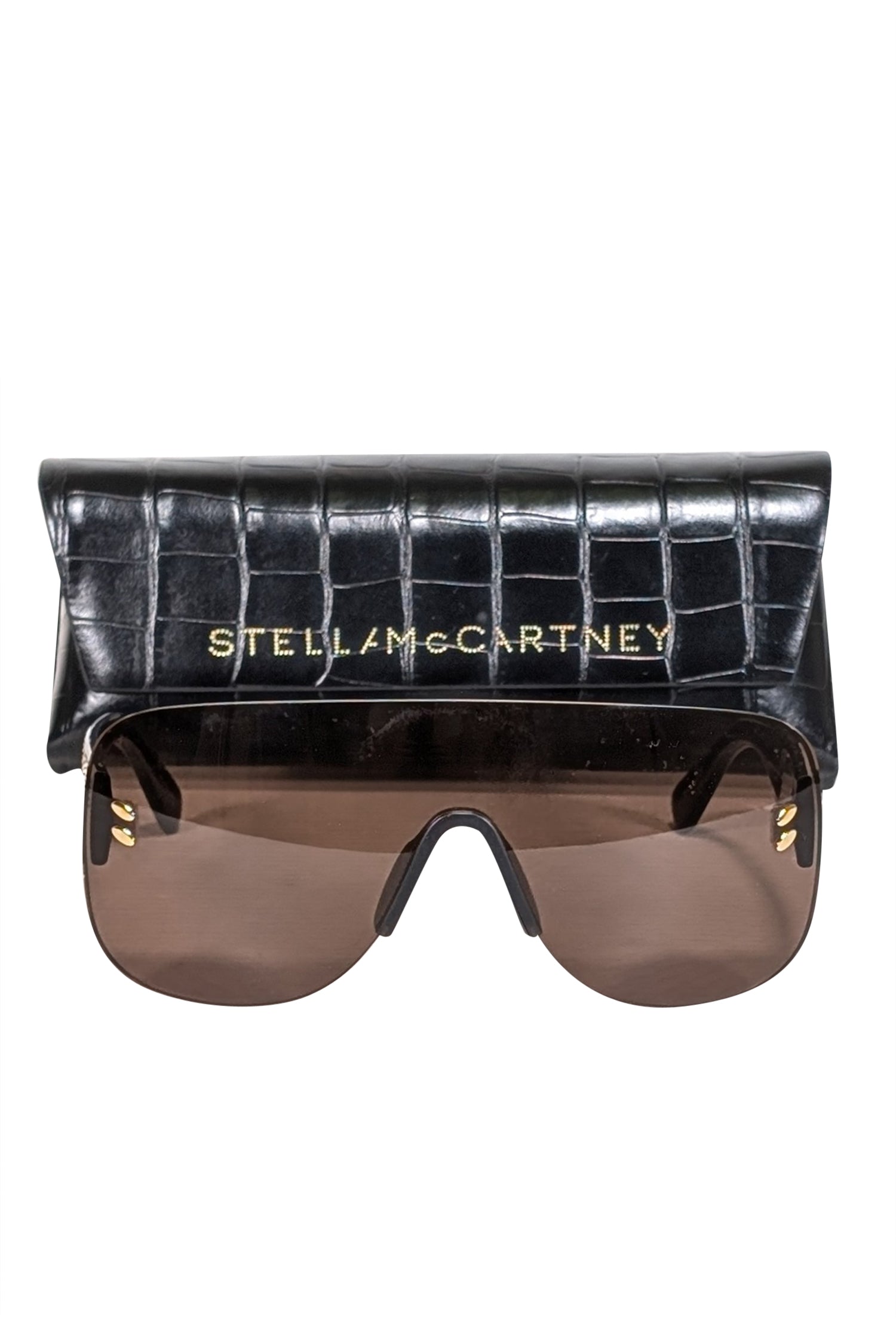 Stunning Stella McCartney Black Frameless Oversized Sunglasses