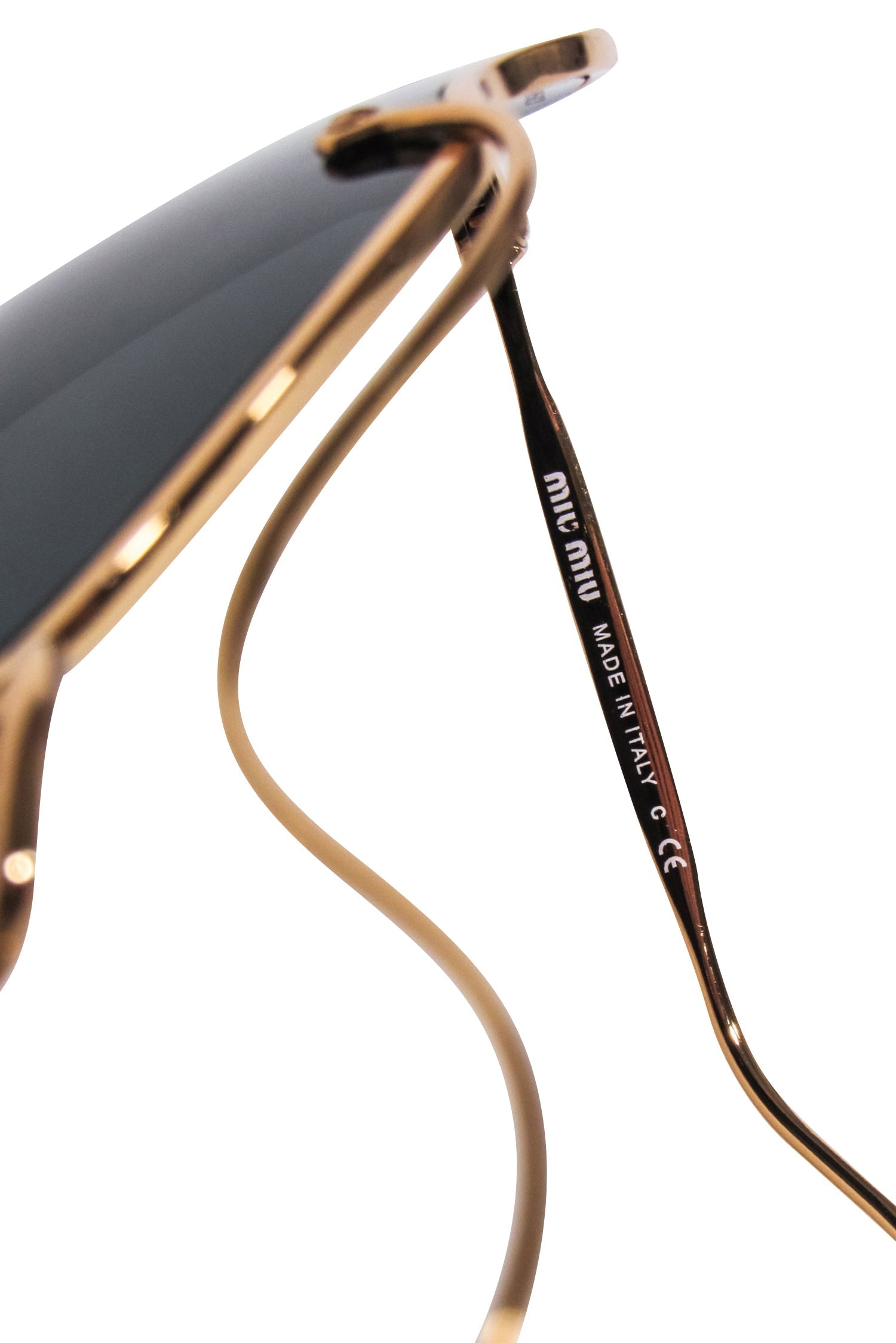 Miu Miu Gold Cat Eye Aviator Sunglasses: Glam Up Your Look!