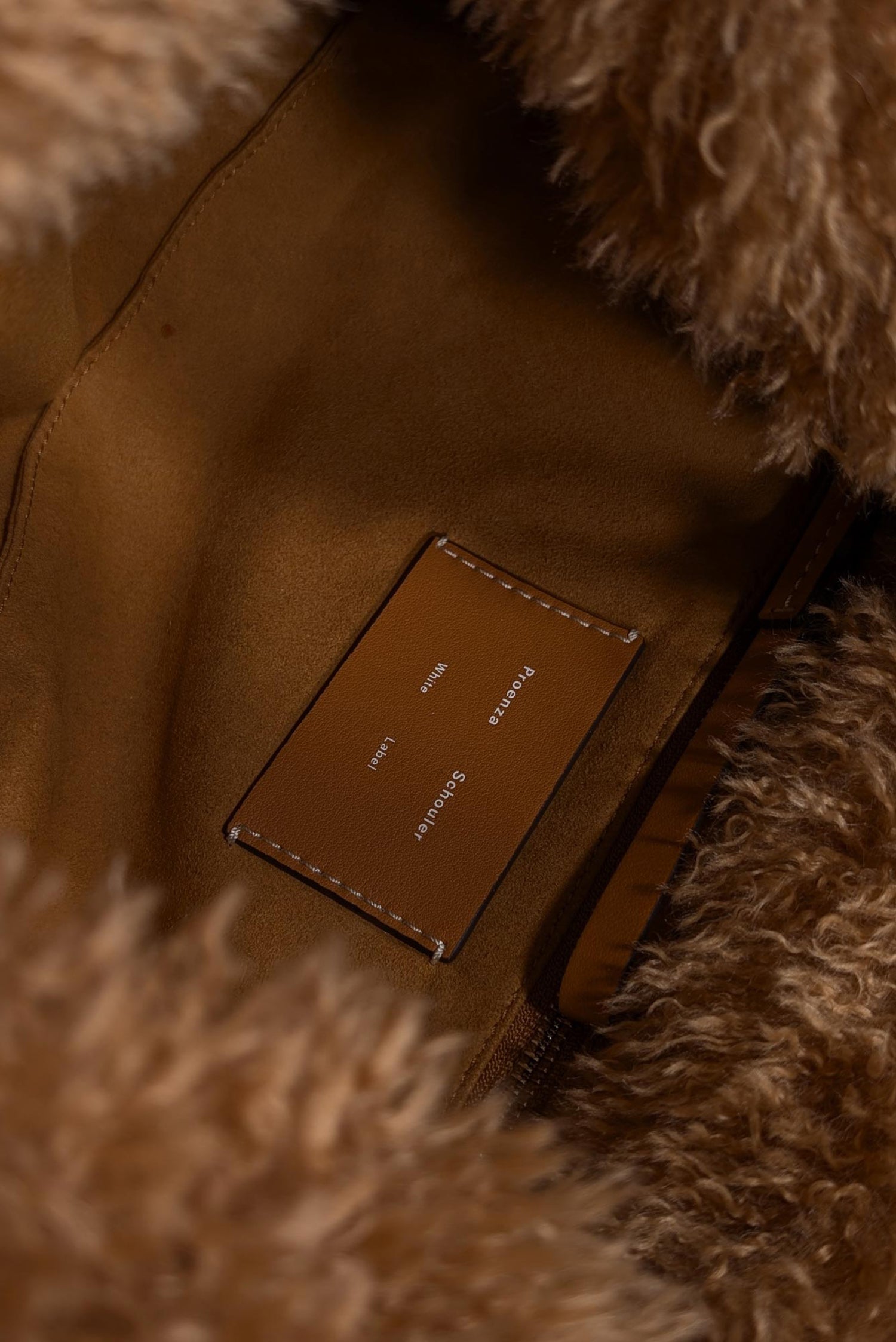 Proenza Schouler Tan Faux Shearling Shoulder Bag - The Ultimate Downtown Fashion Statement