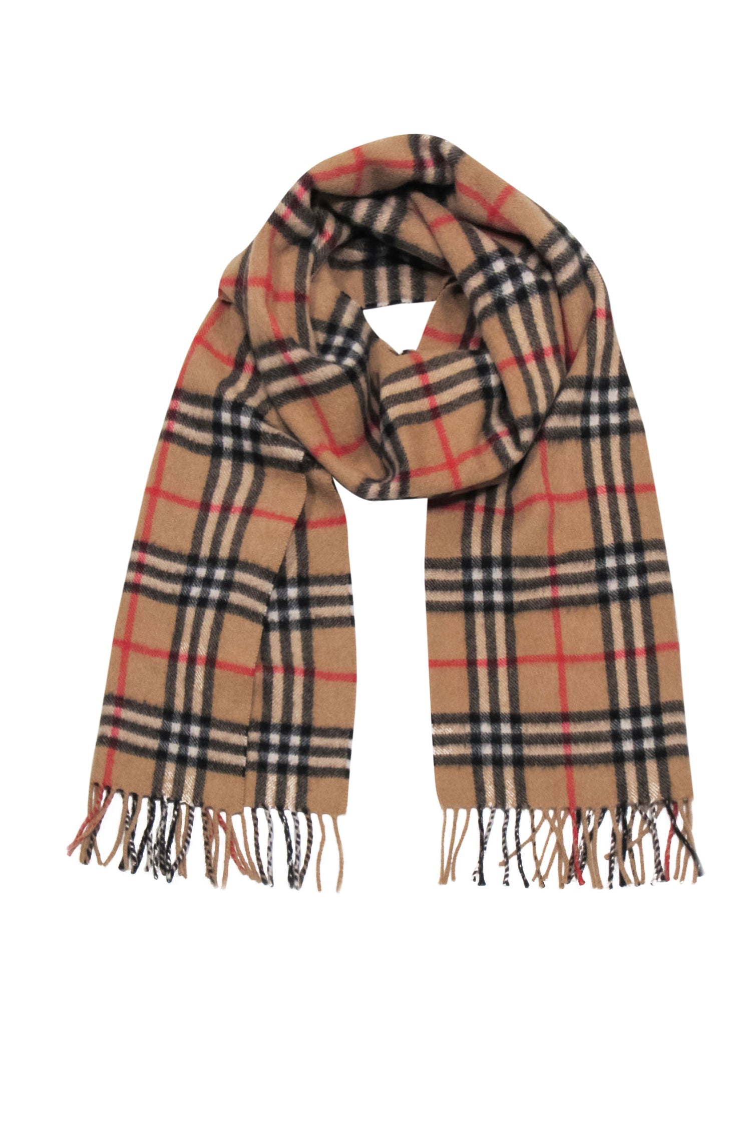 Burberry Tan Tartan Print Cashmere Scarf: A Timeless Winter Essential