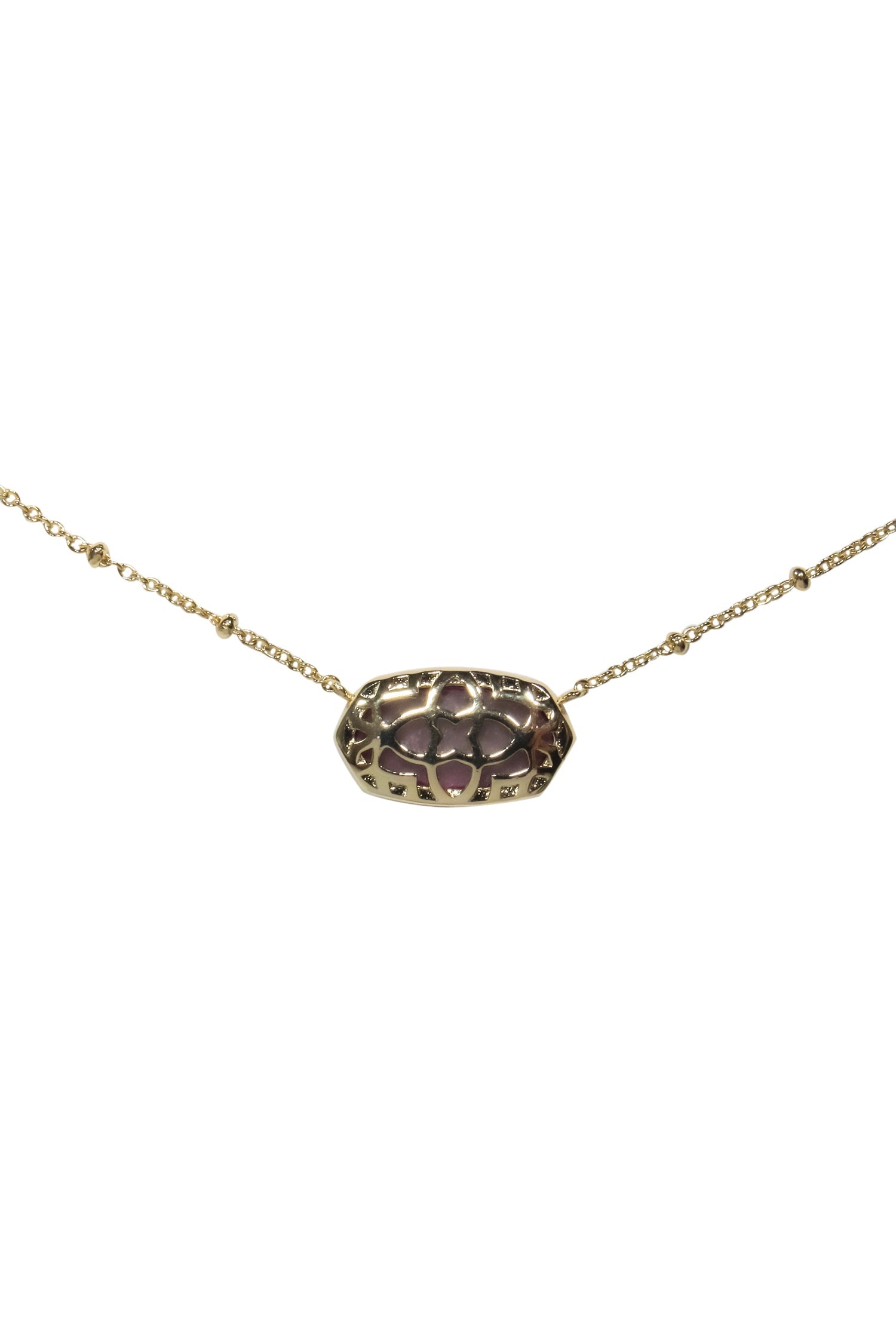 Kendra Scott - Stunning Gold Chain Necklace with Sparkly Magenta Stone