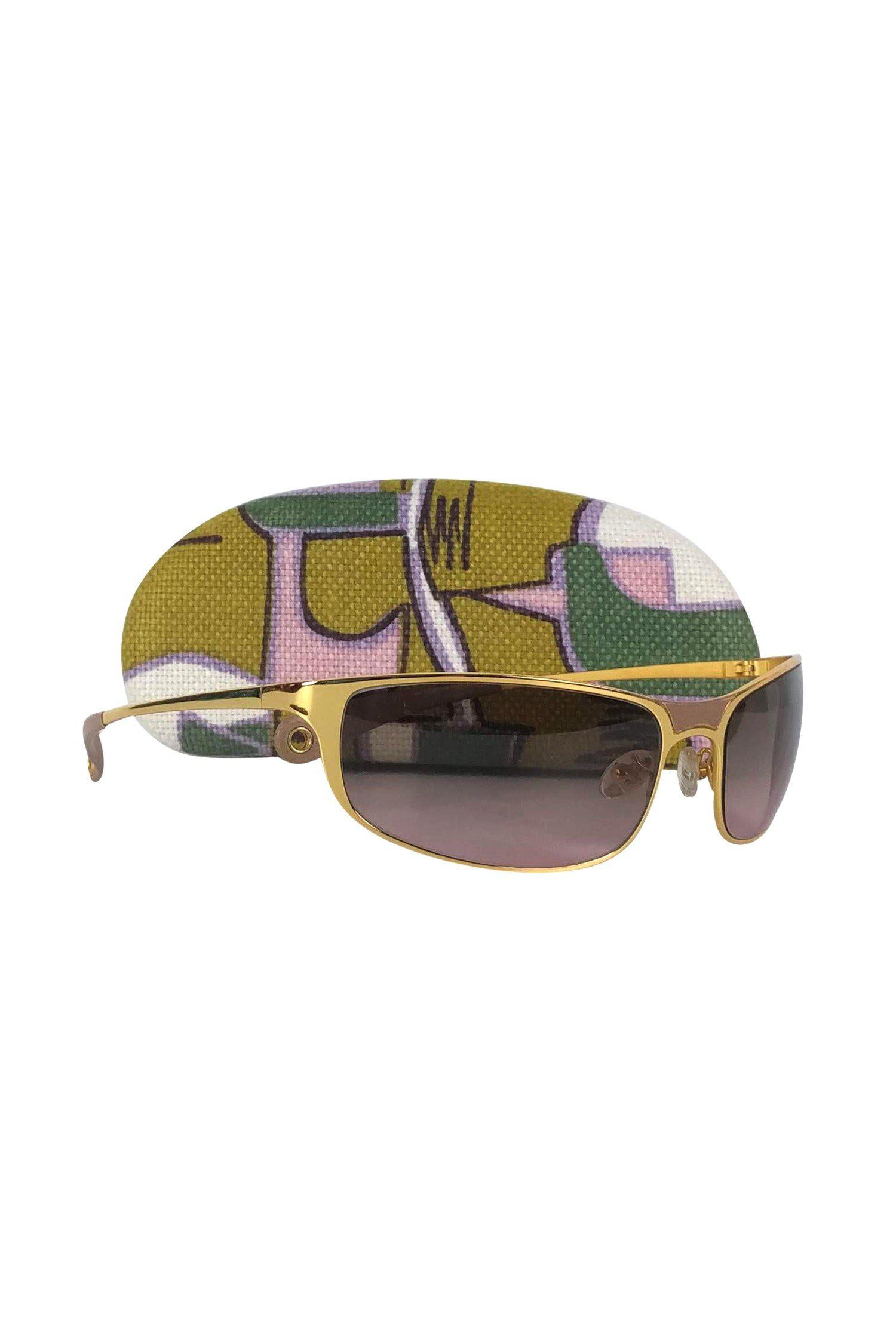 Marni - Stunning Gold Rectangular Frame Sunglasses