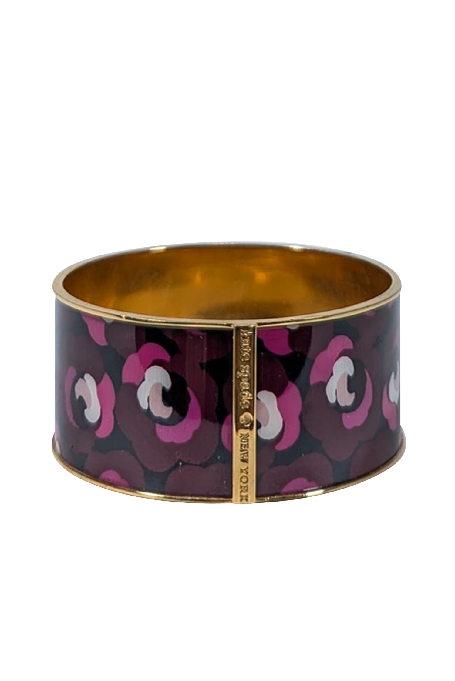 Kate Spade - Stunning Maroon, Pink & Gold Floral Bracelet