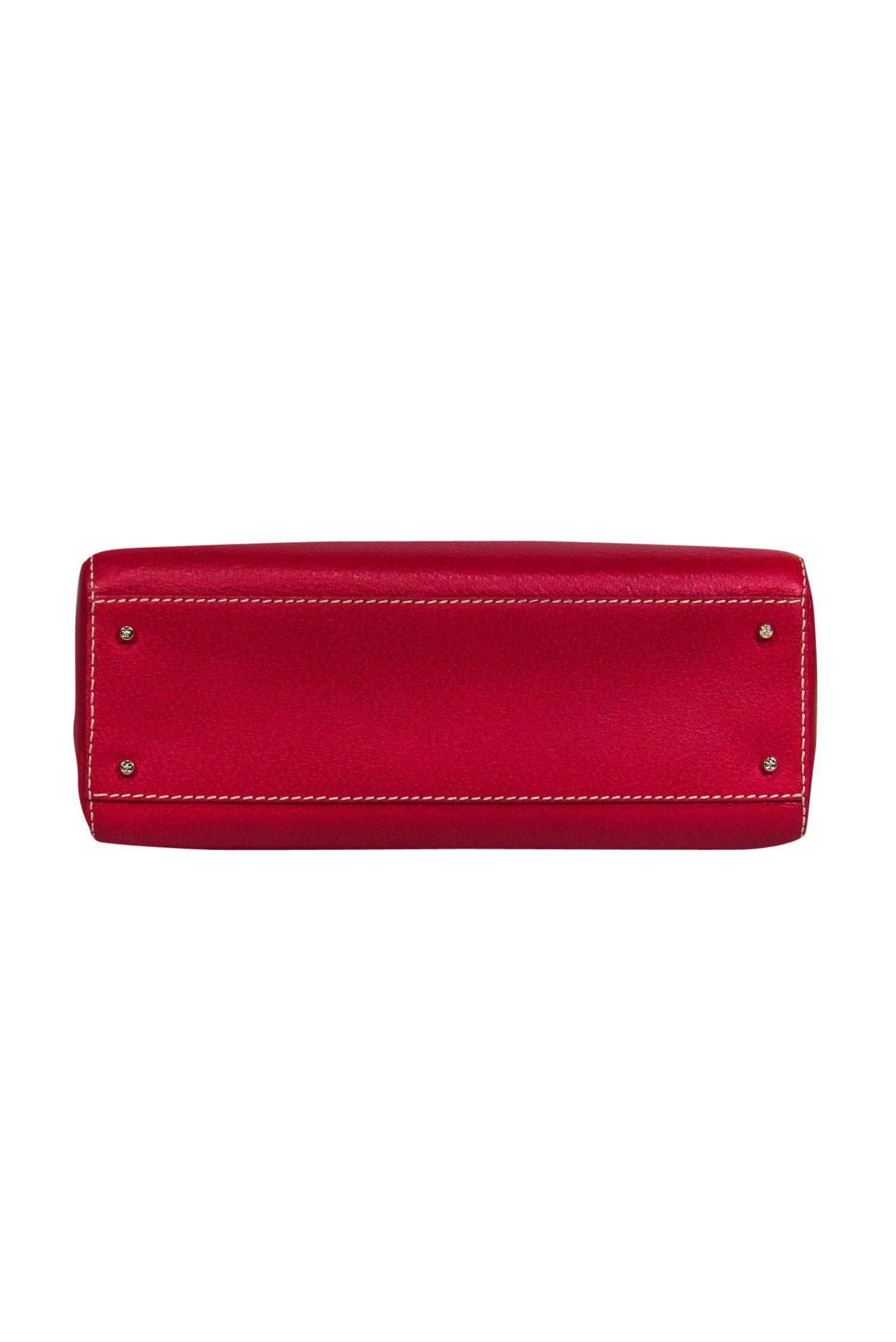 Kate Spade - Stunning Red Textured Leather Tote