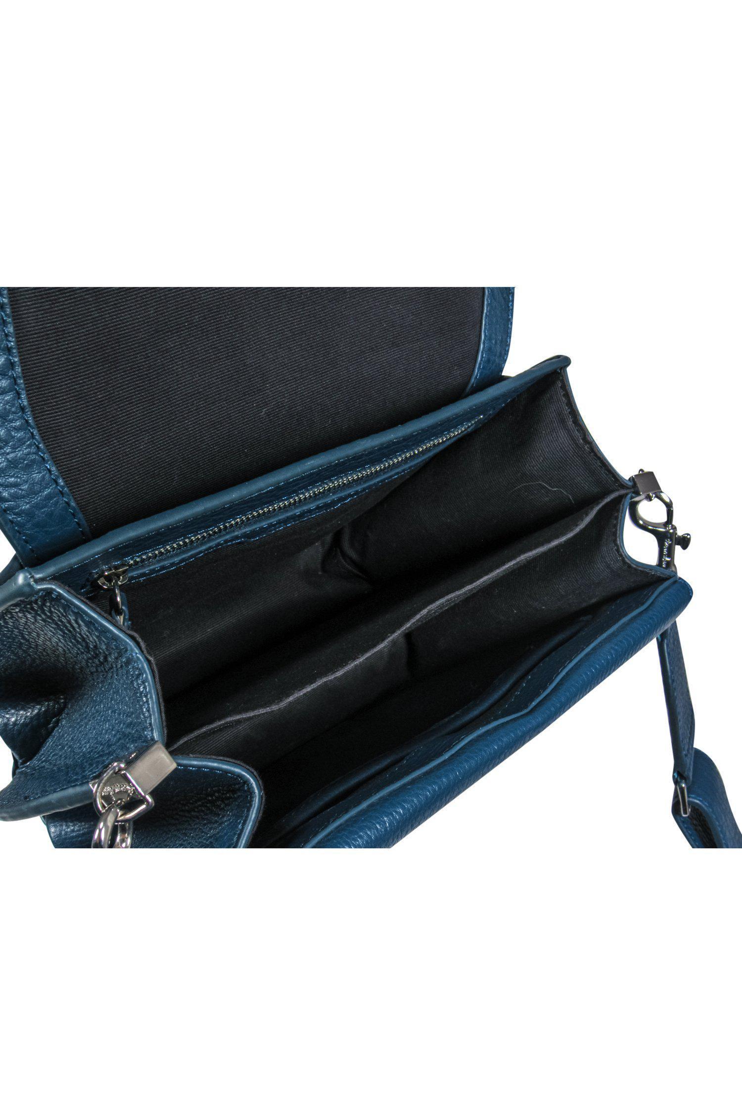 Steven Alan - Stunning Pebbled Teal Leather Crossbody Saddle Bag