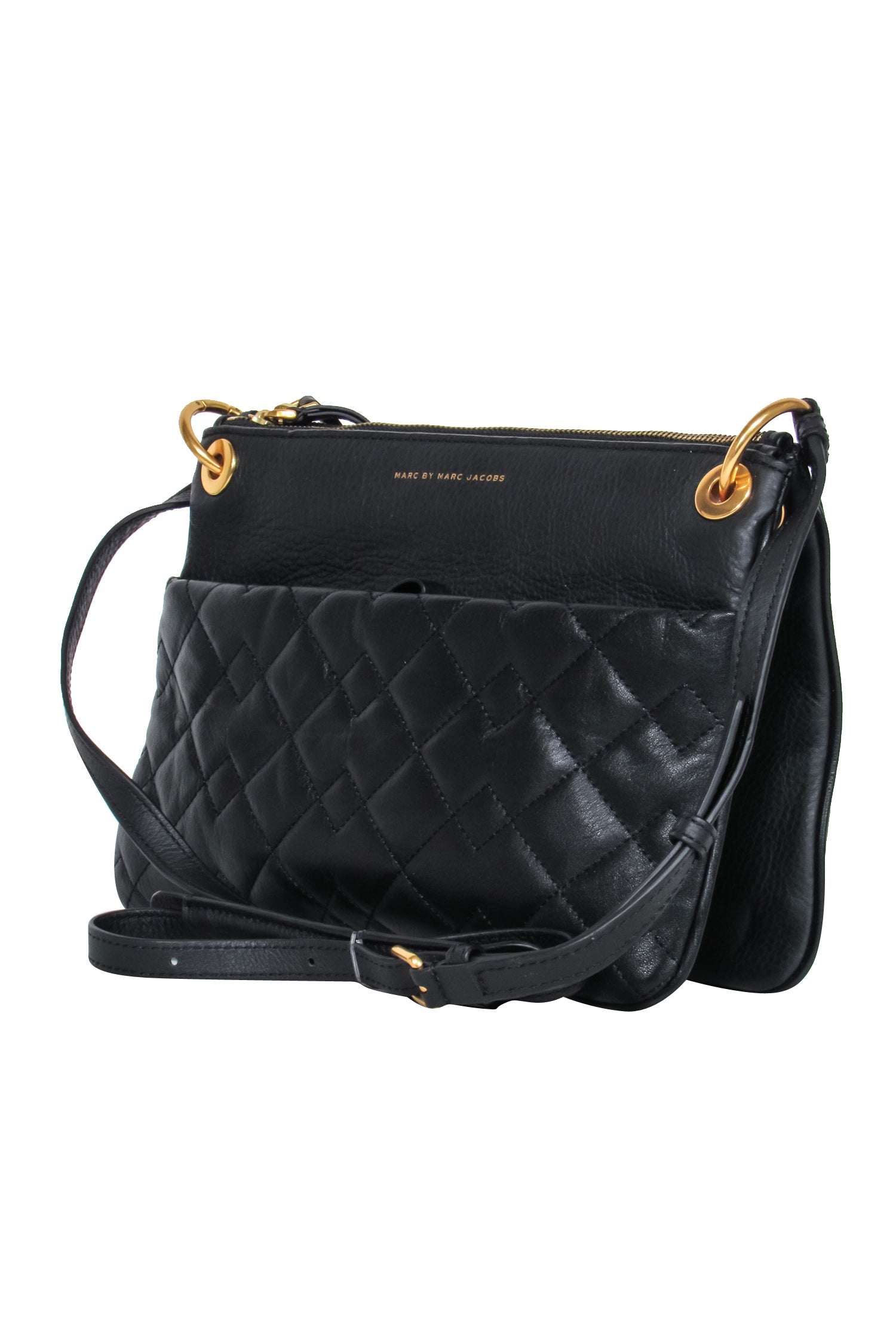 Marc by Marc Jacobs - Stunning Black Leather Quilted Front Crossbody Bag