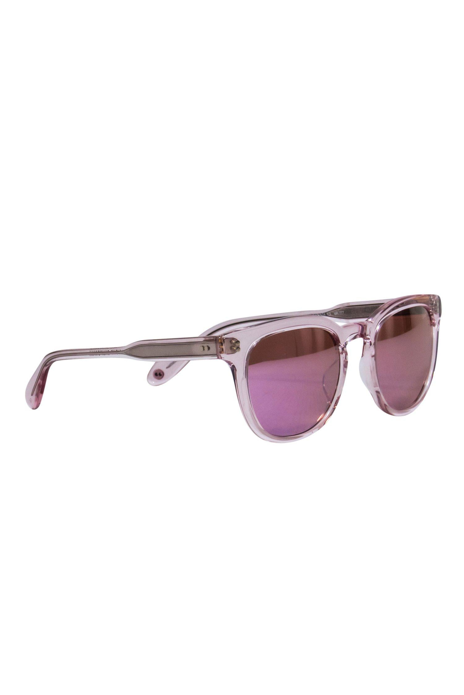 Garrett Leight Pink Iridescent Wayfarer Sunglasses - Beach-Ready Glam!