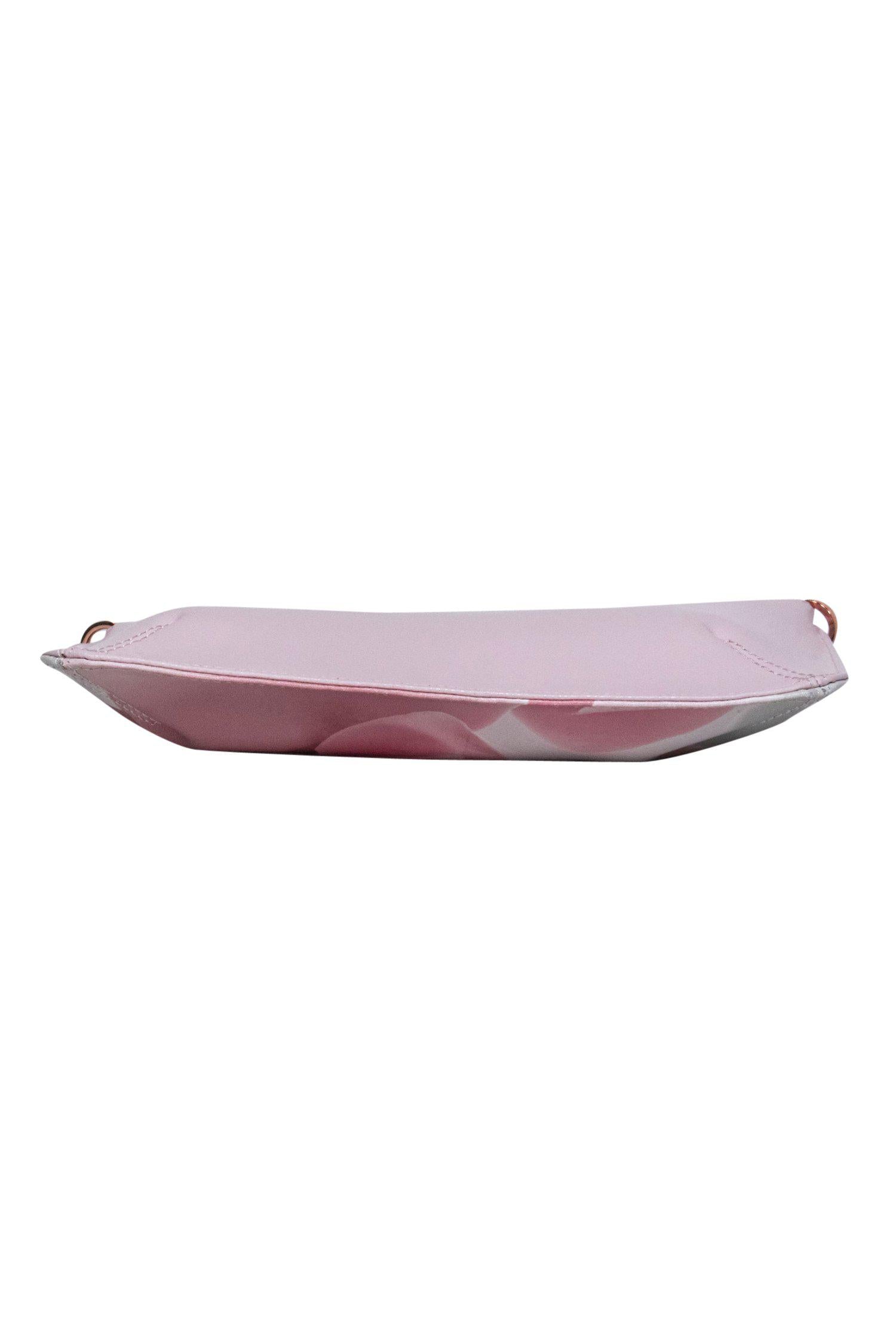 Ted Baker - Enchanting Pink & White Rose Print Leather Crossbody Bag