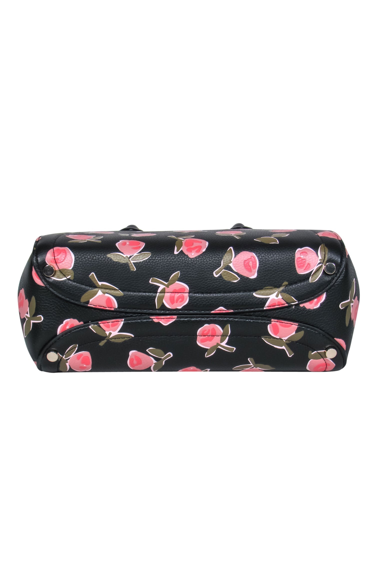 Kate Spade Black & Pink Rose Print Convertible Satchel: Chic Springtime Essential