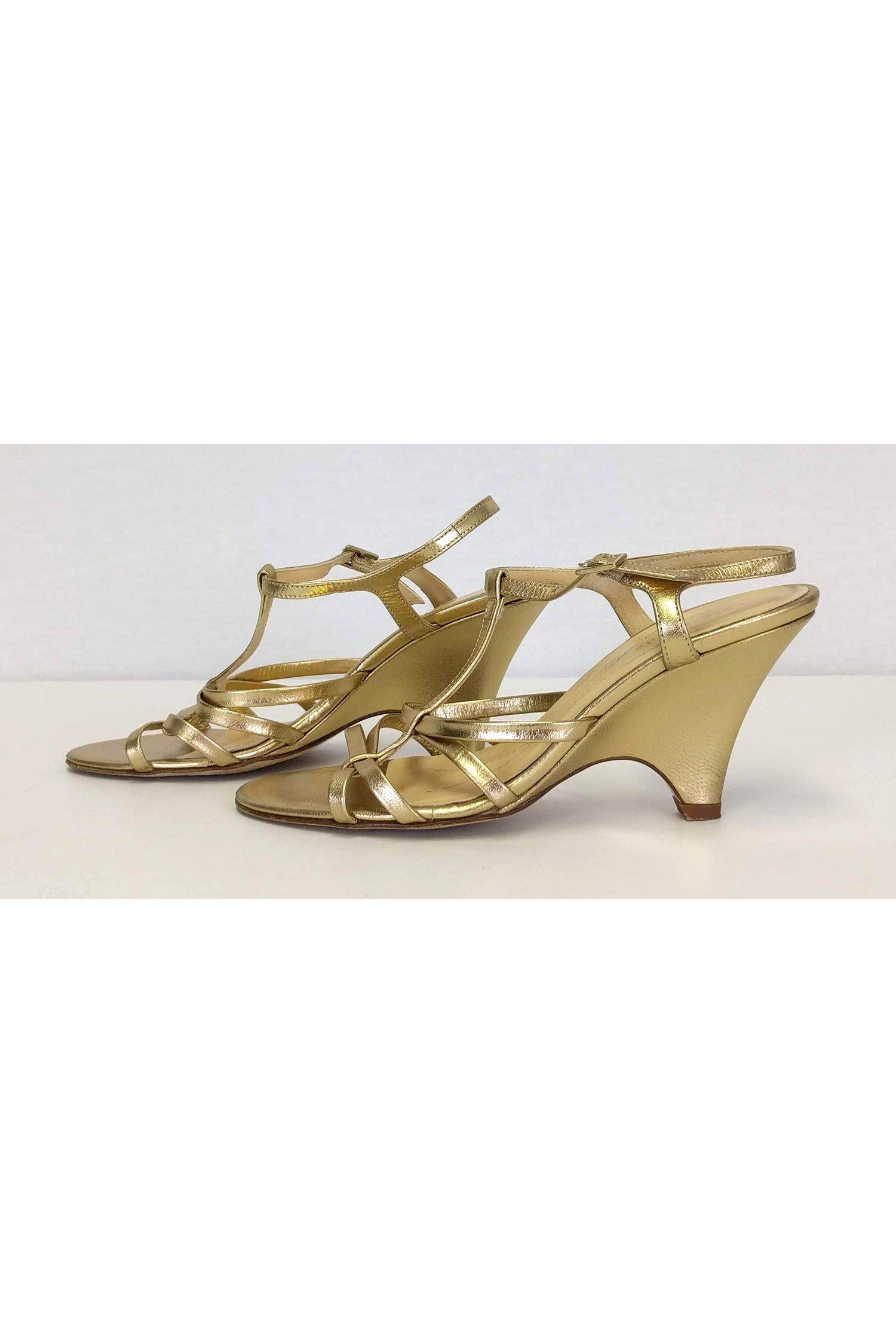 Gorgeous Kate Spade Gold Strappy Heels - Size 6