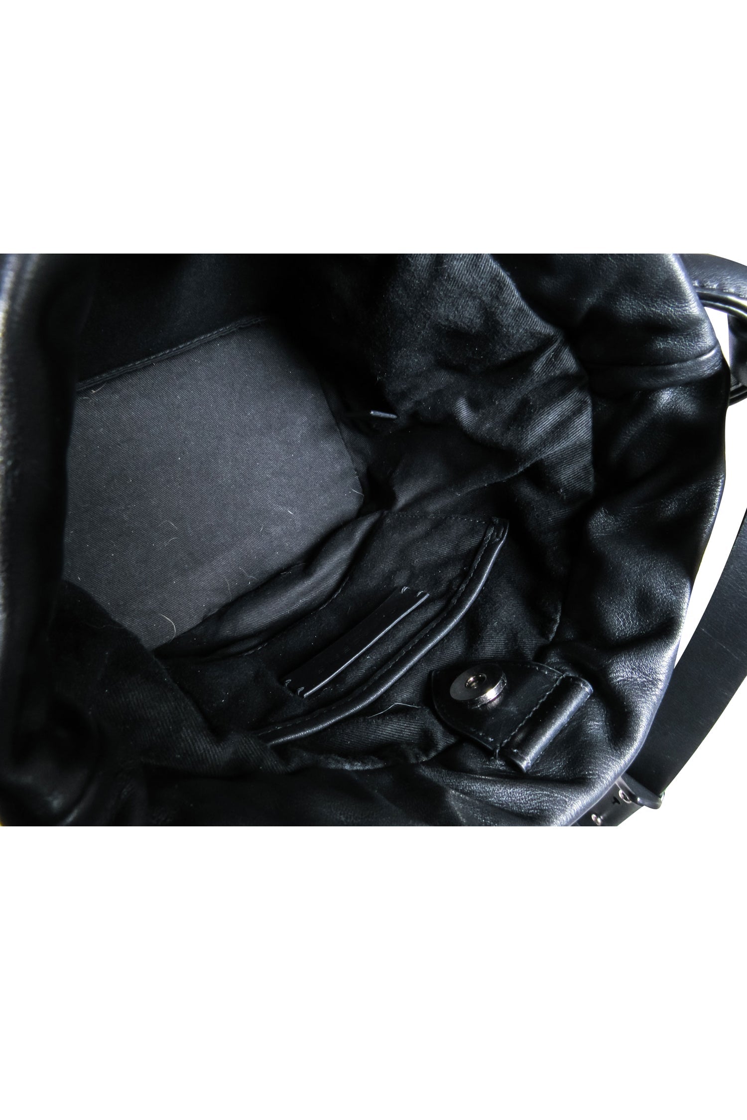 Clergerie Paris Black Leather Chic Bucket Bag