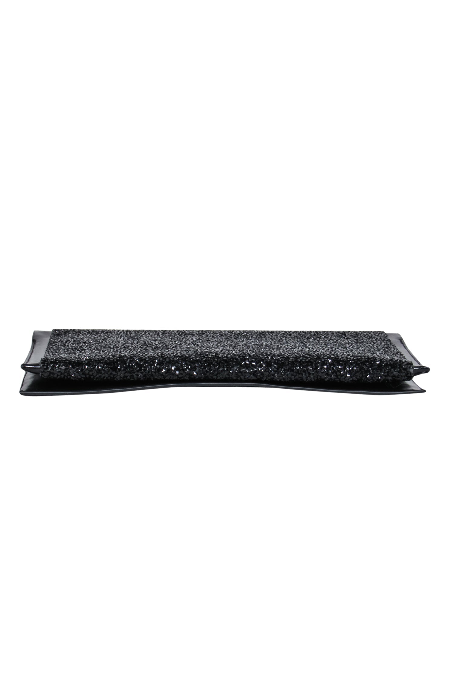 Pamela Dennis Black Gemstone-Textured Sparkling Clutch with Mirror - Elevate Your Look!