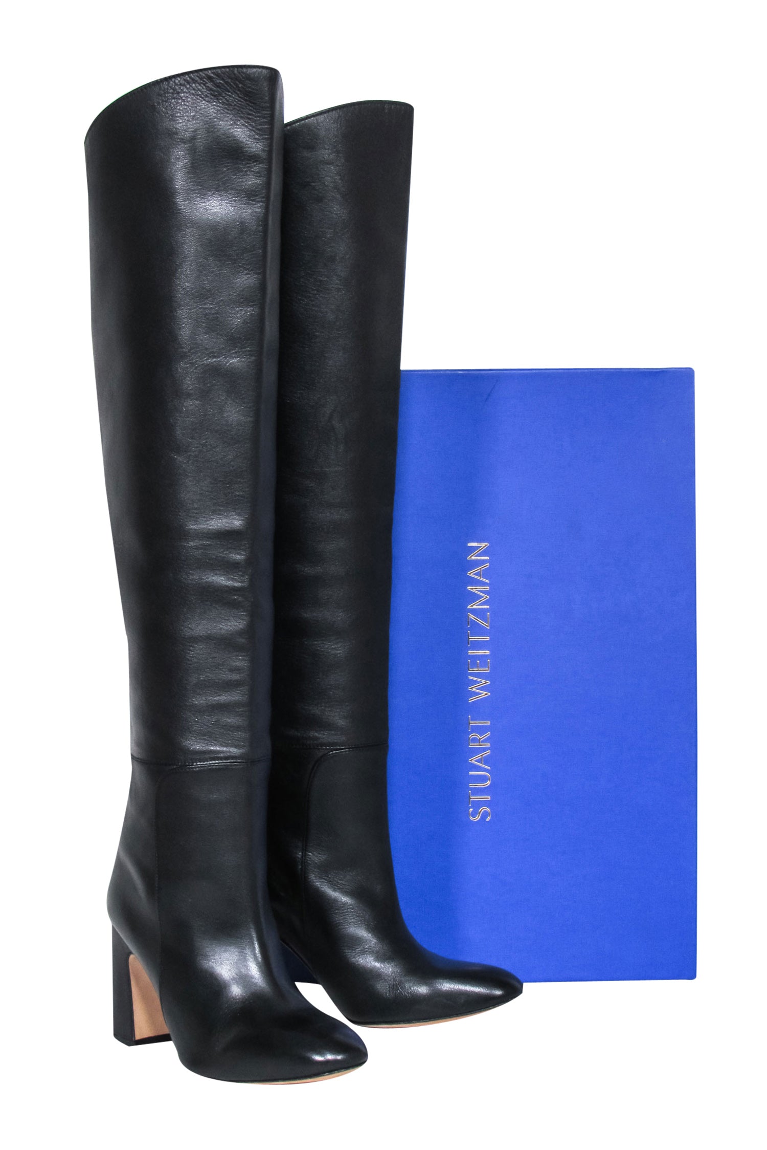 Stuart Weitzman Black Leather Tall Boots - Size 5 - Fall Fashion Must-Have