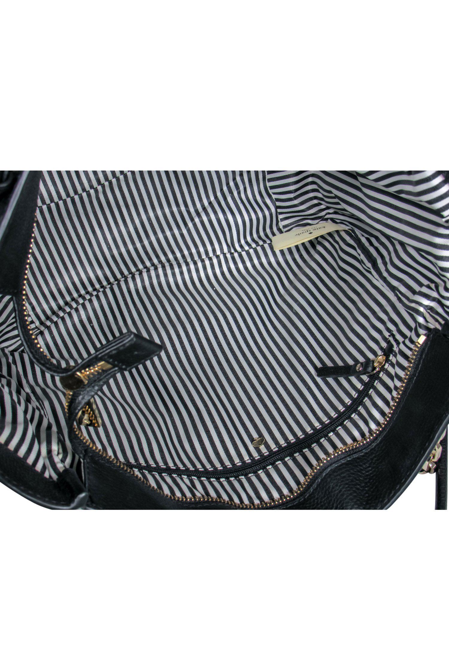 Kate Spade's Timeless Black Pebbled Leather Chain Handle Satchel