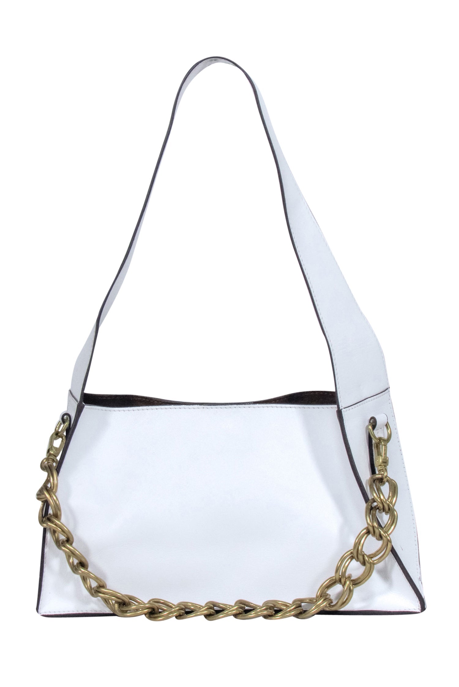 Manu Atelier - Stunning White Calf Leather Kesme Shoulder Bag