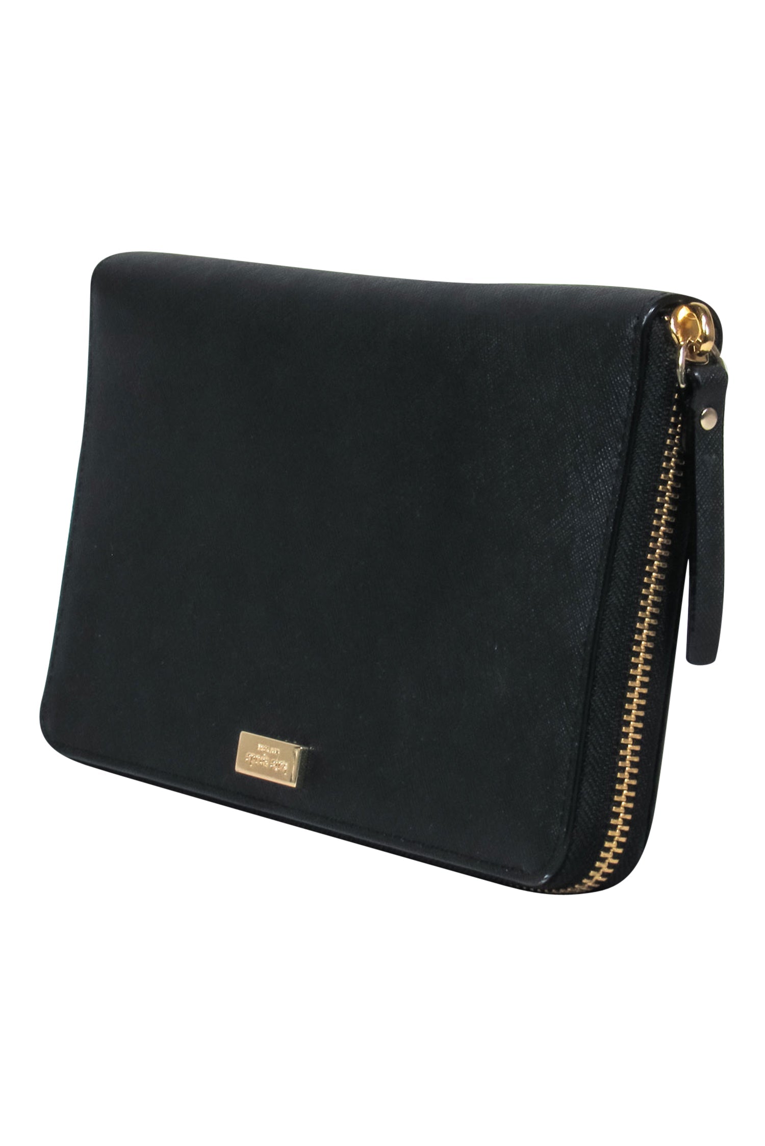Kate Spade Luxury Black Leather Zip Wallet