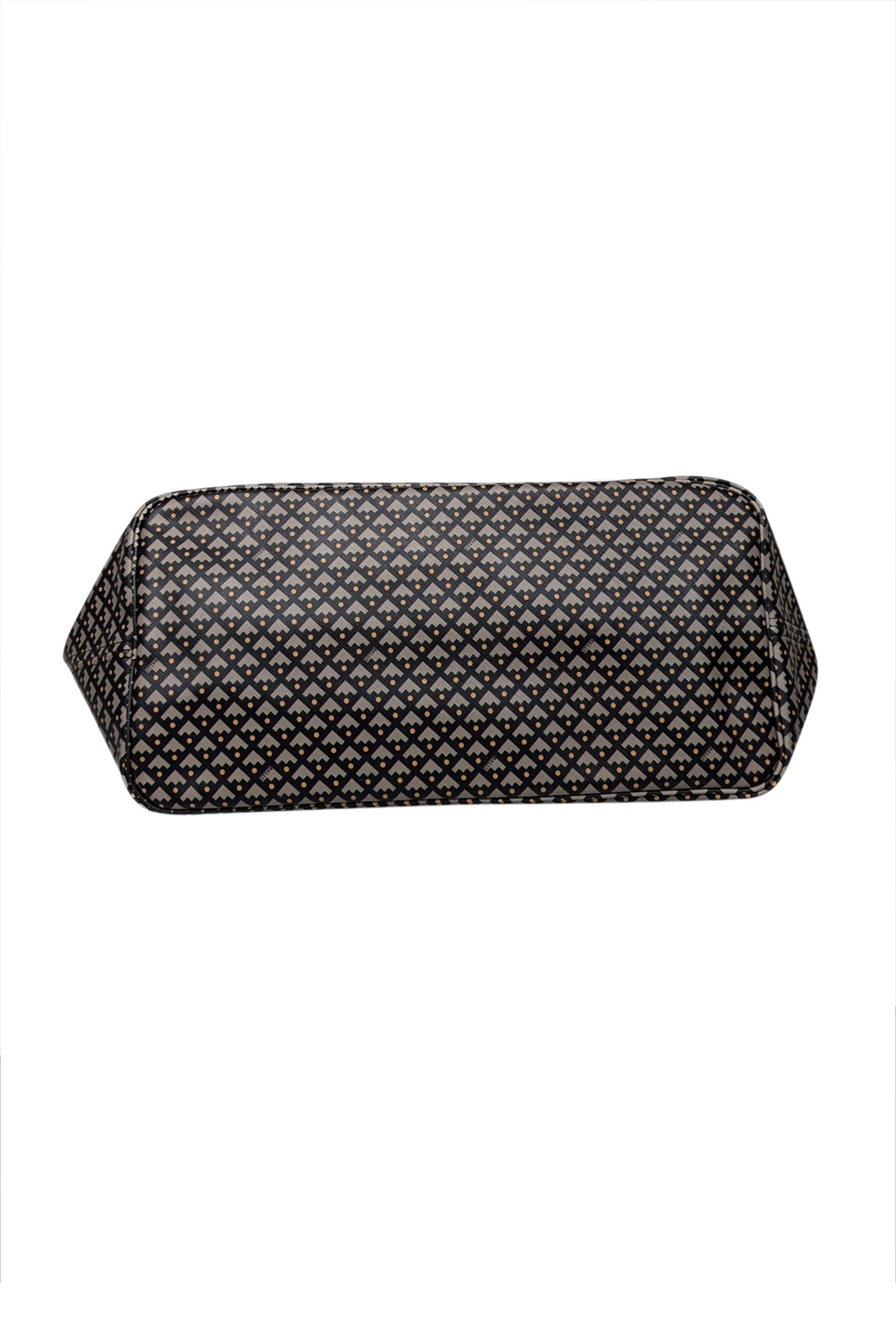 Bally - Stunning Black & Taupe Geo Print Tote Bag