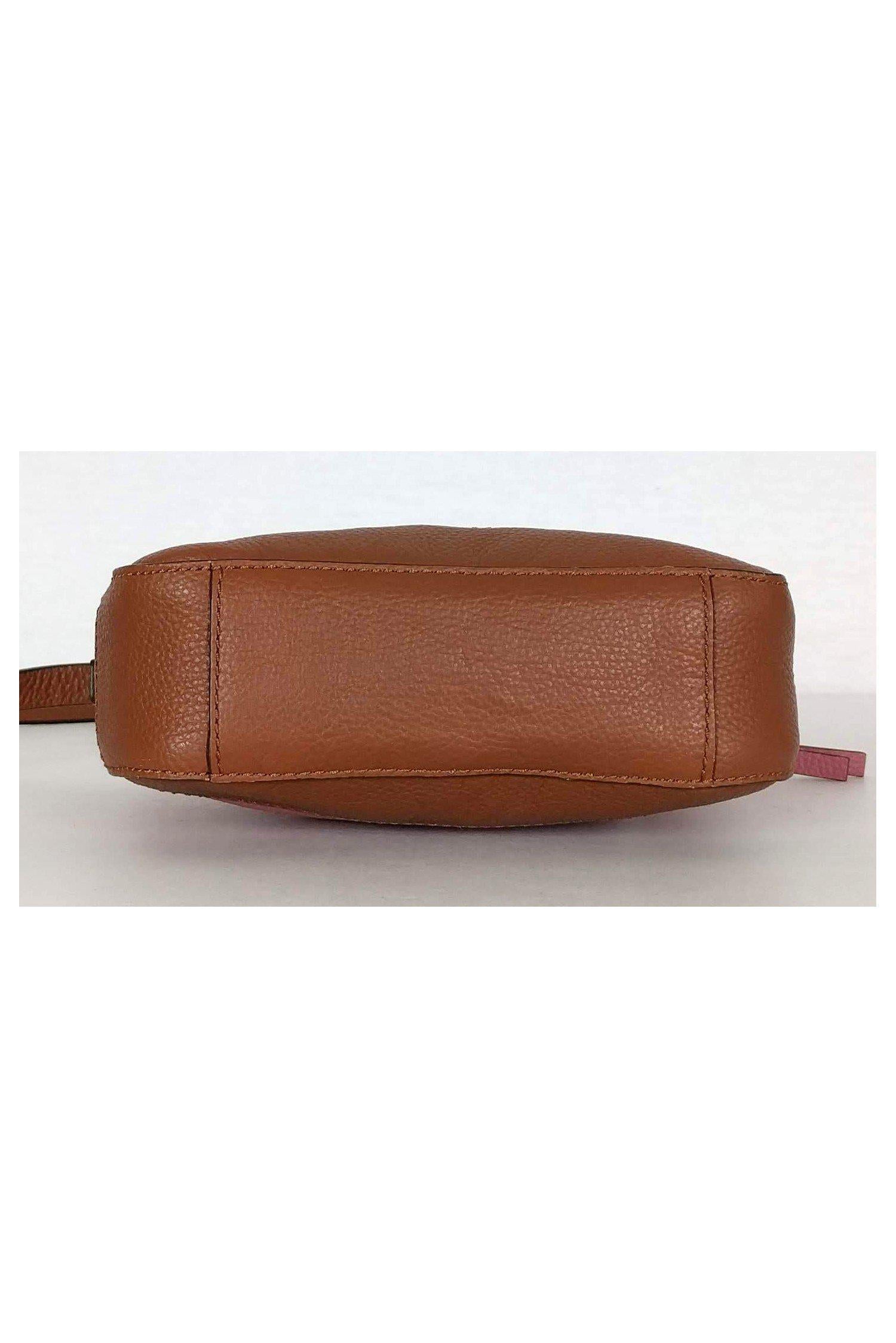 Cole Haan Pink & Brown Double Zip Crossbody - Your Ideal On - the - Go Companion