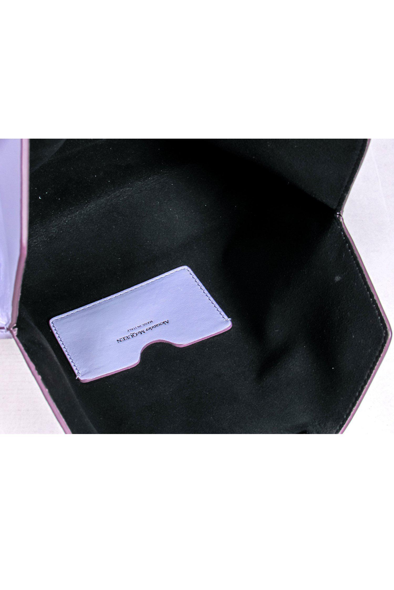 Alexander McQueen's Lavish Lavender Leather Jeweled Knuckle Clutch