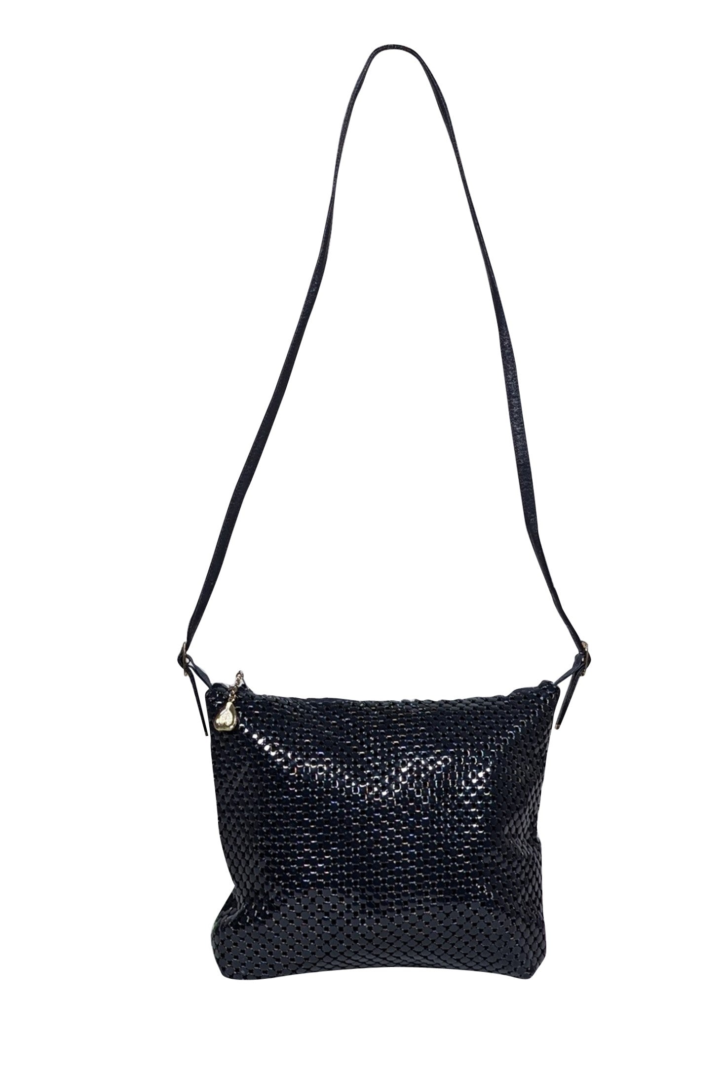Whiting & Davis Navy Metal Mesh Crossbody Bag: A Stylish Night-Out Essential