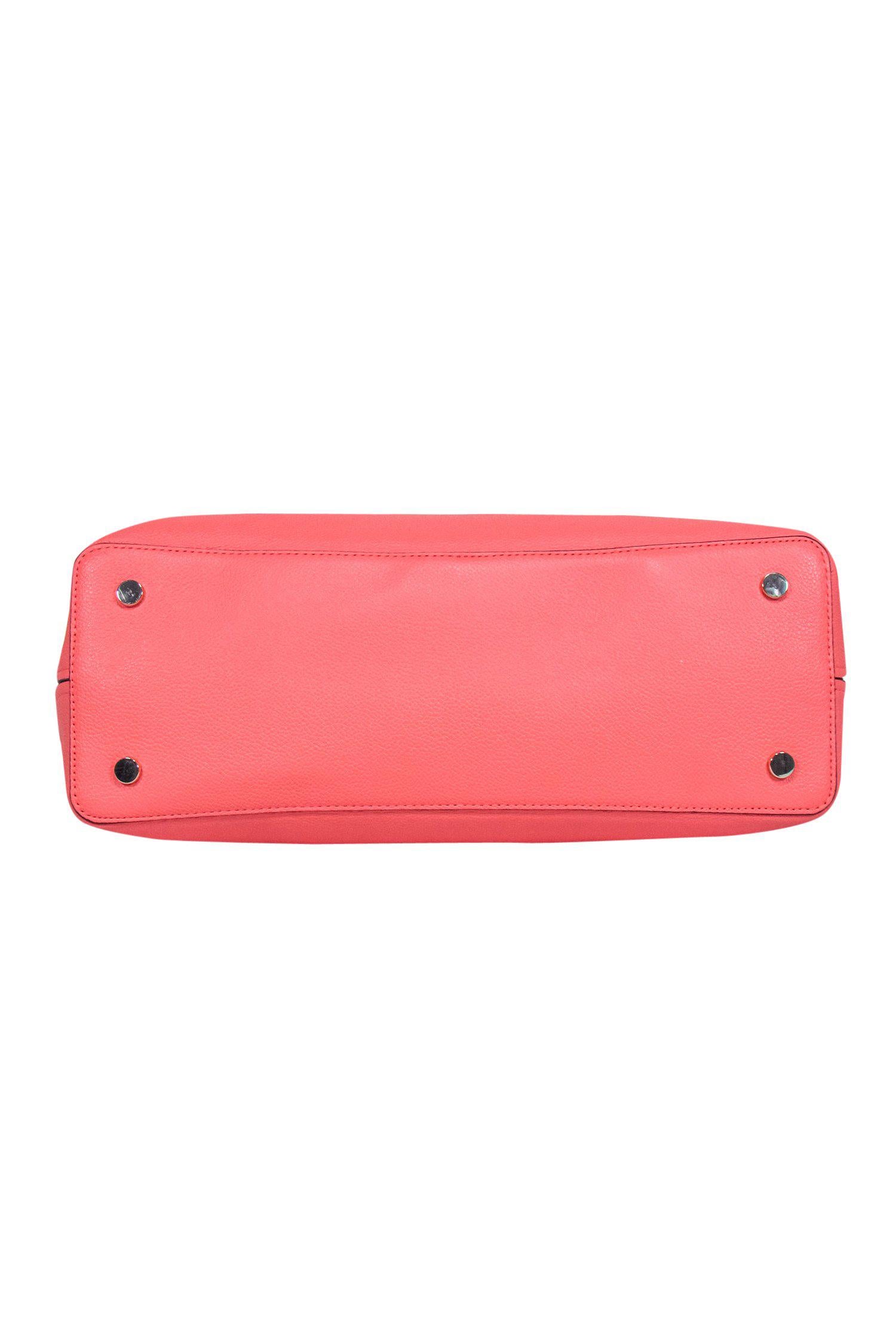 Kate Spade Coral Large Pebbled Leather Satchel - A Bold Fashion Statement